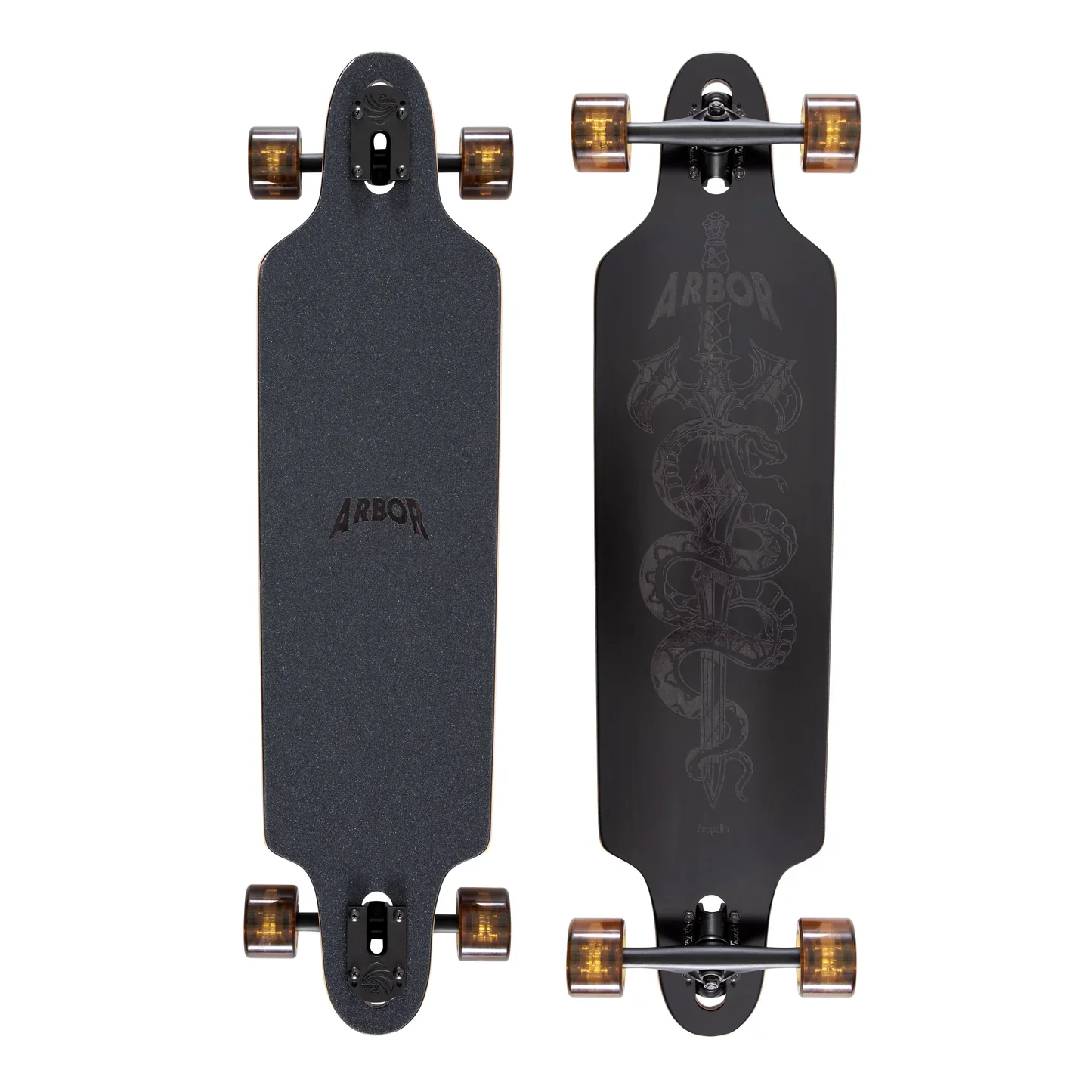 Arbor Journey Nightfall Zeppelin Longboard Complete - 9" Black