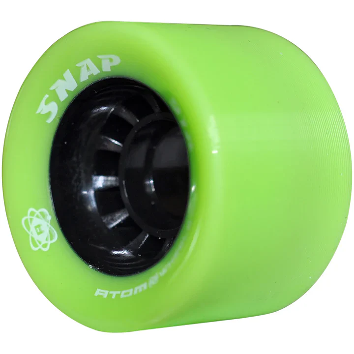 Atom Snap Roller Skate Wheels 60x40mm 91a - Green (Set of 4) - Image 2