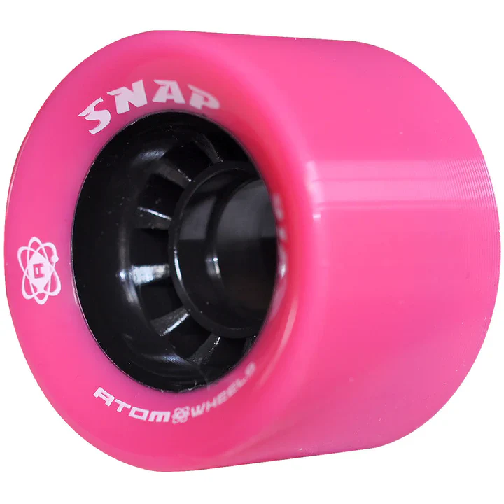 Atom Snap Roller Skate Wheels 60x40mm 91a - Pink (Set of 4) - Image 2
