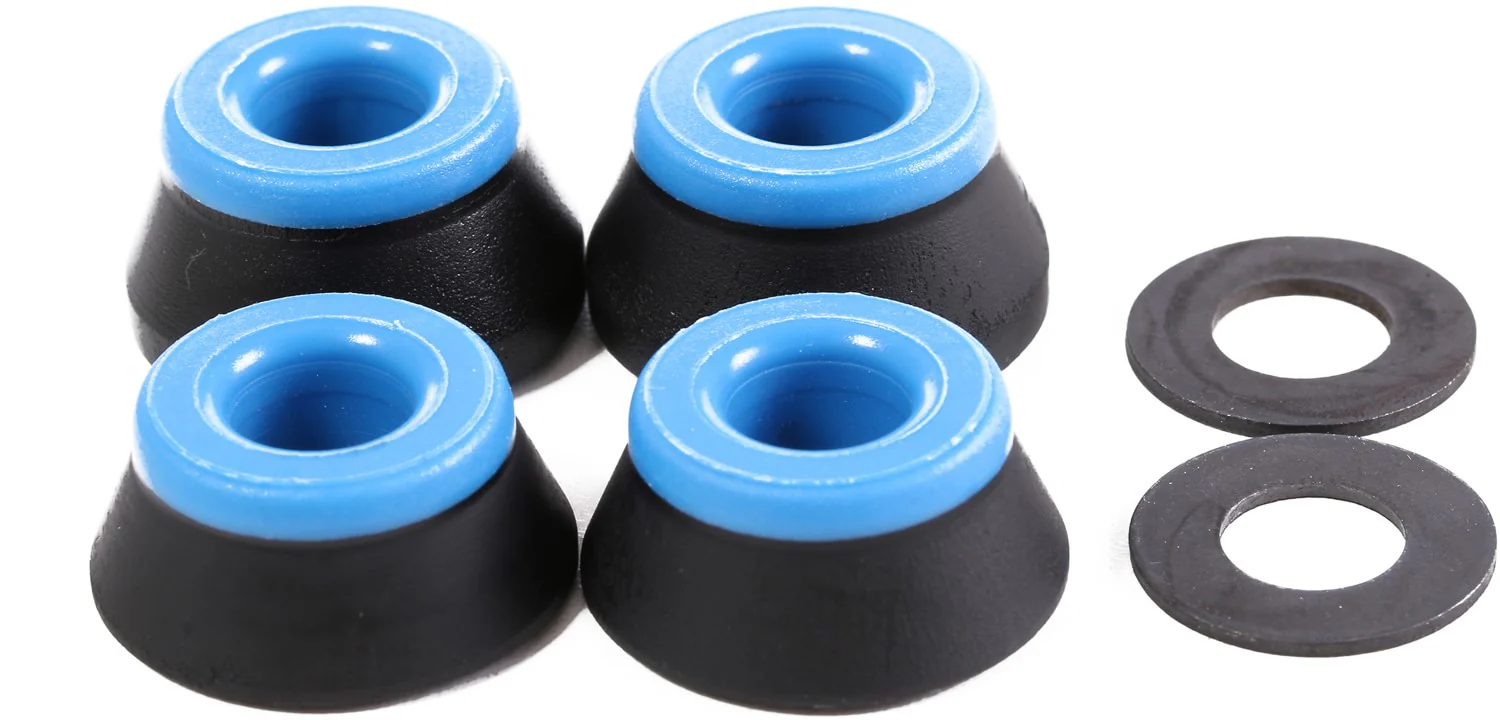 Bones Hardcore Soft Bushings 81a - Blue/Black (Set of 4) - Image 2