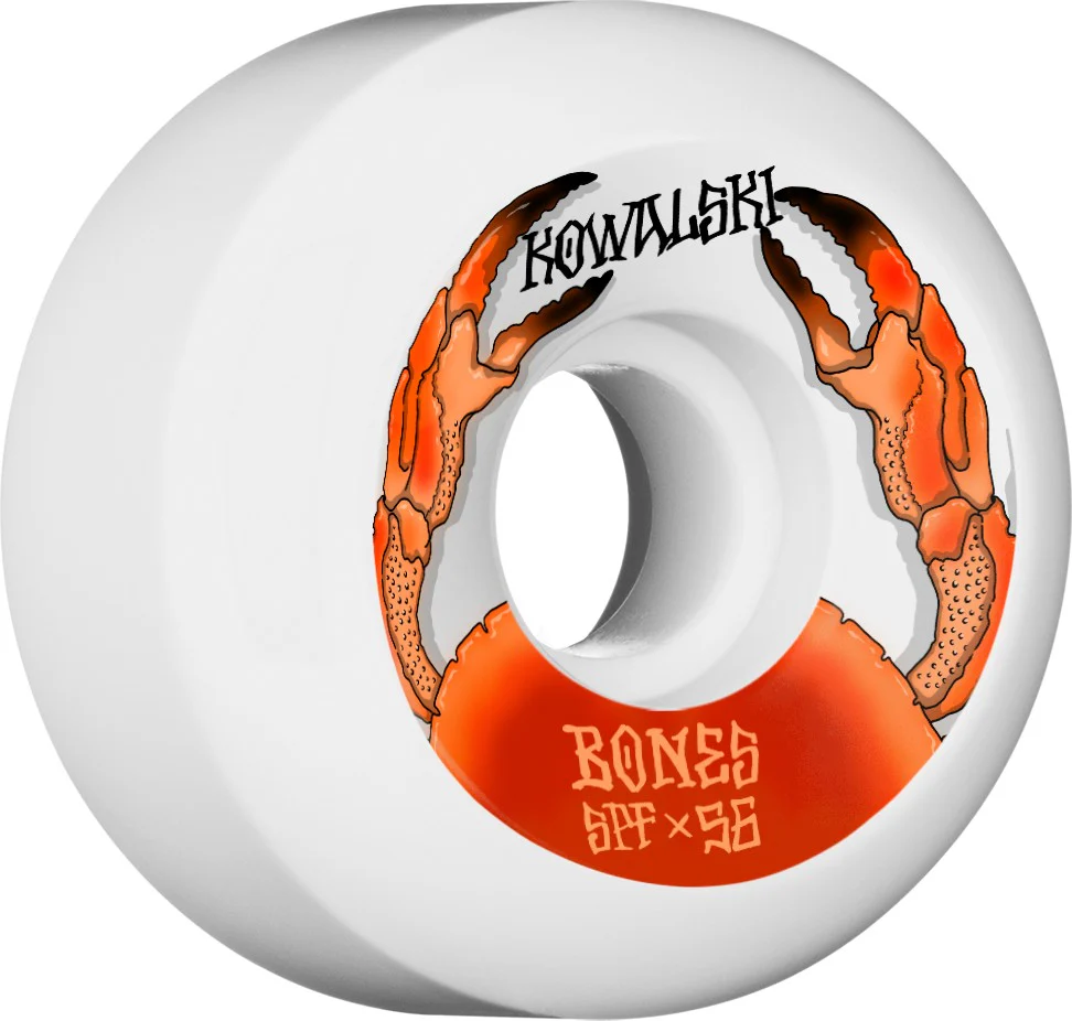 Bones SPF Kowalski Crab 56mm Wheels - White (Set of 4)