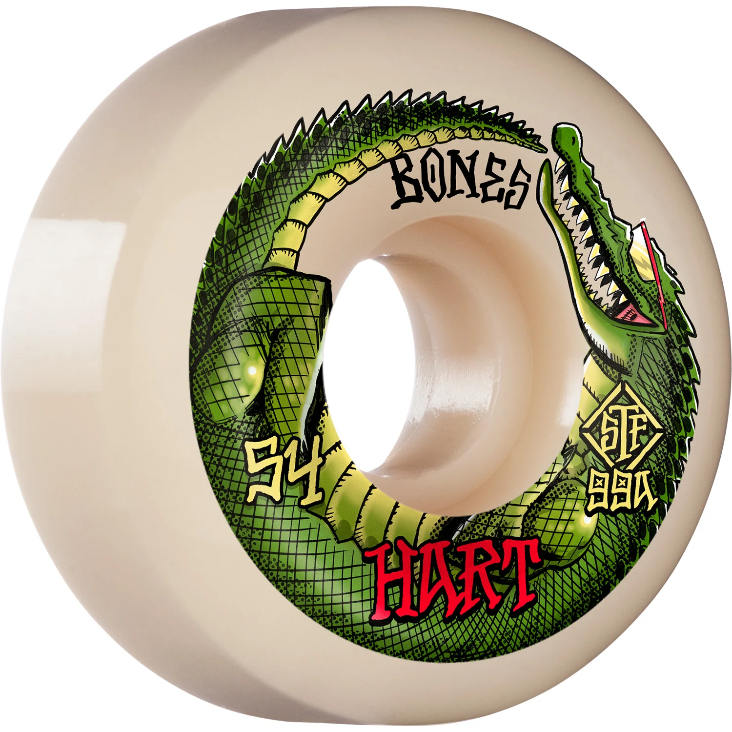 Bones STF Hart Speed Gator V5 54mm 100a Wheels - White (Set of 4)