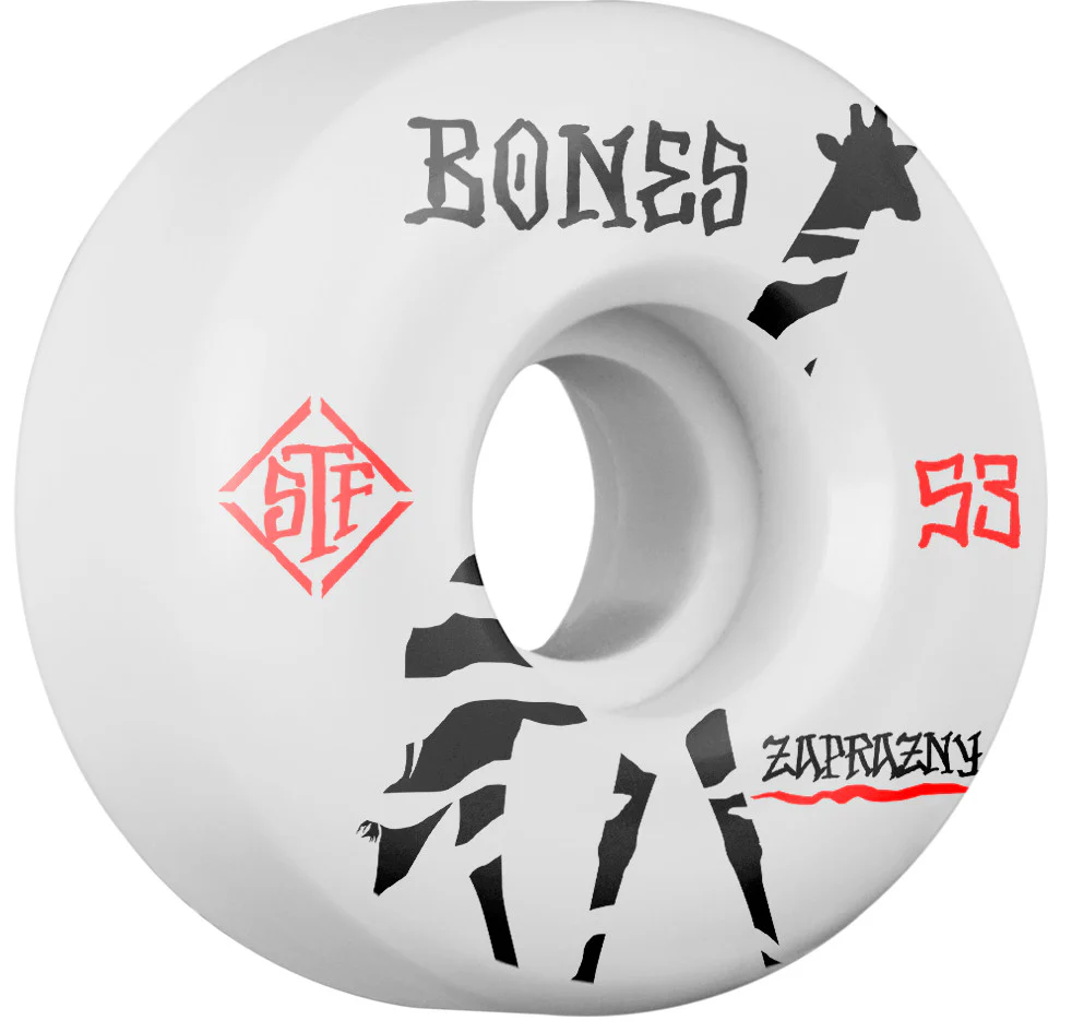 Bones STF Zaprazny Giraffe V2 53mm Wheels - White (Set of 4)