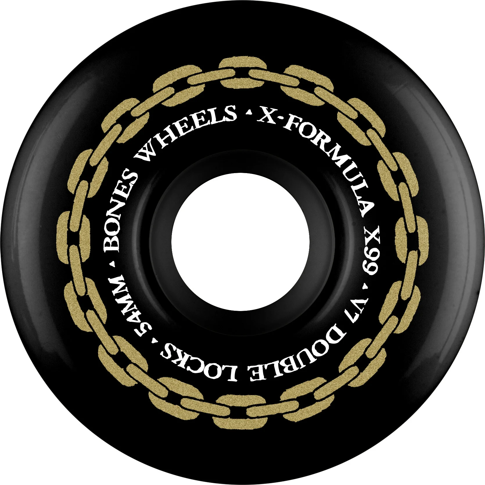 Bones X-Formula Double Locks V7 54mm 99a Wheels - Black (Set of 4)