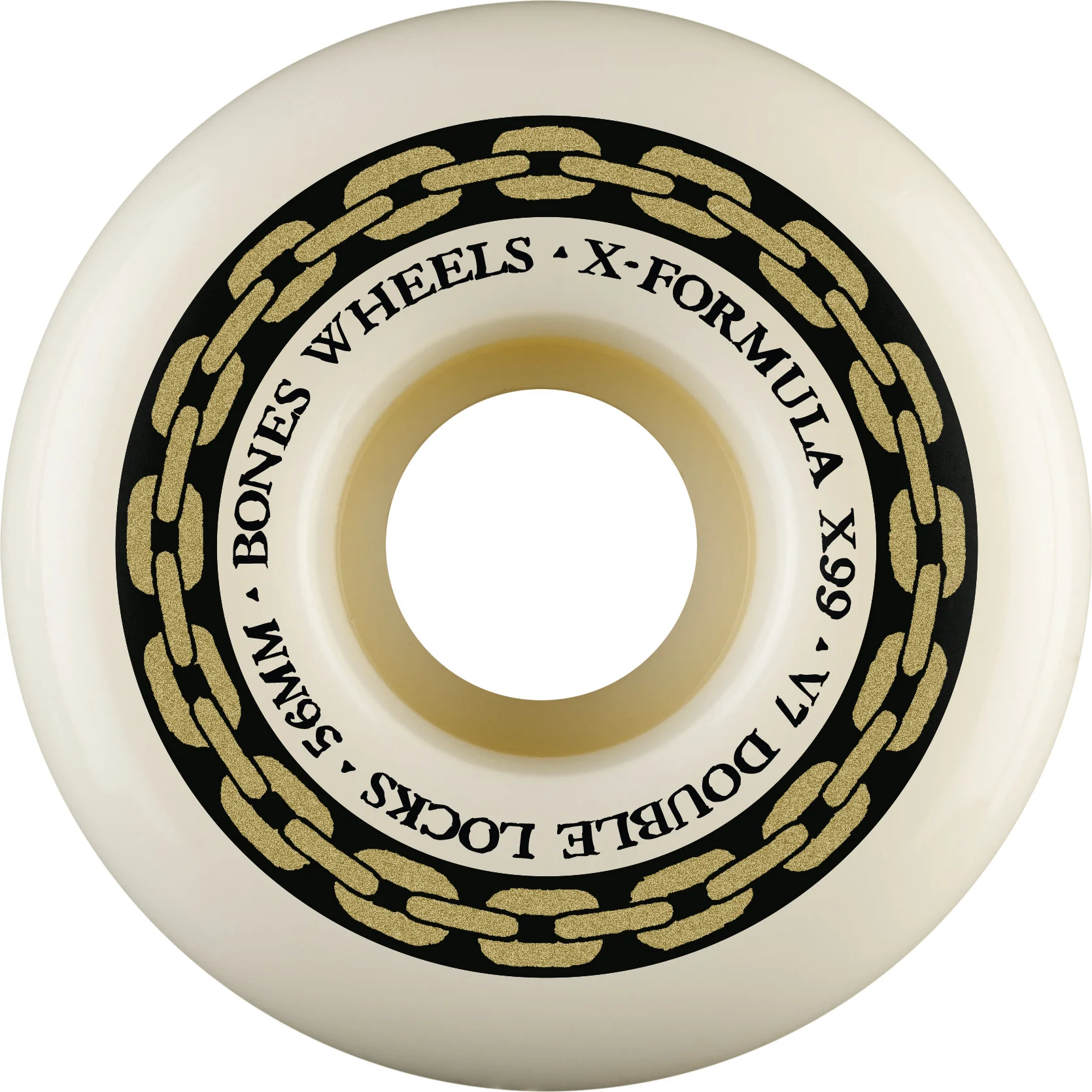 Bones X-Formula Double Locks V7 56mm 99a Wheels - White (Set of 4)