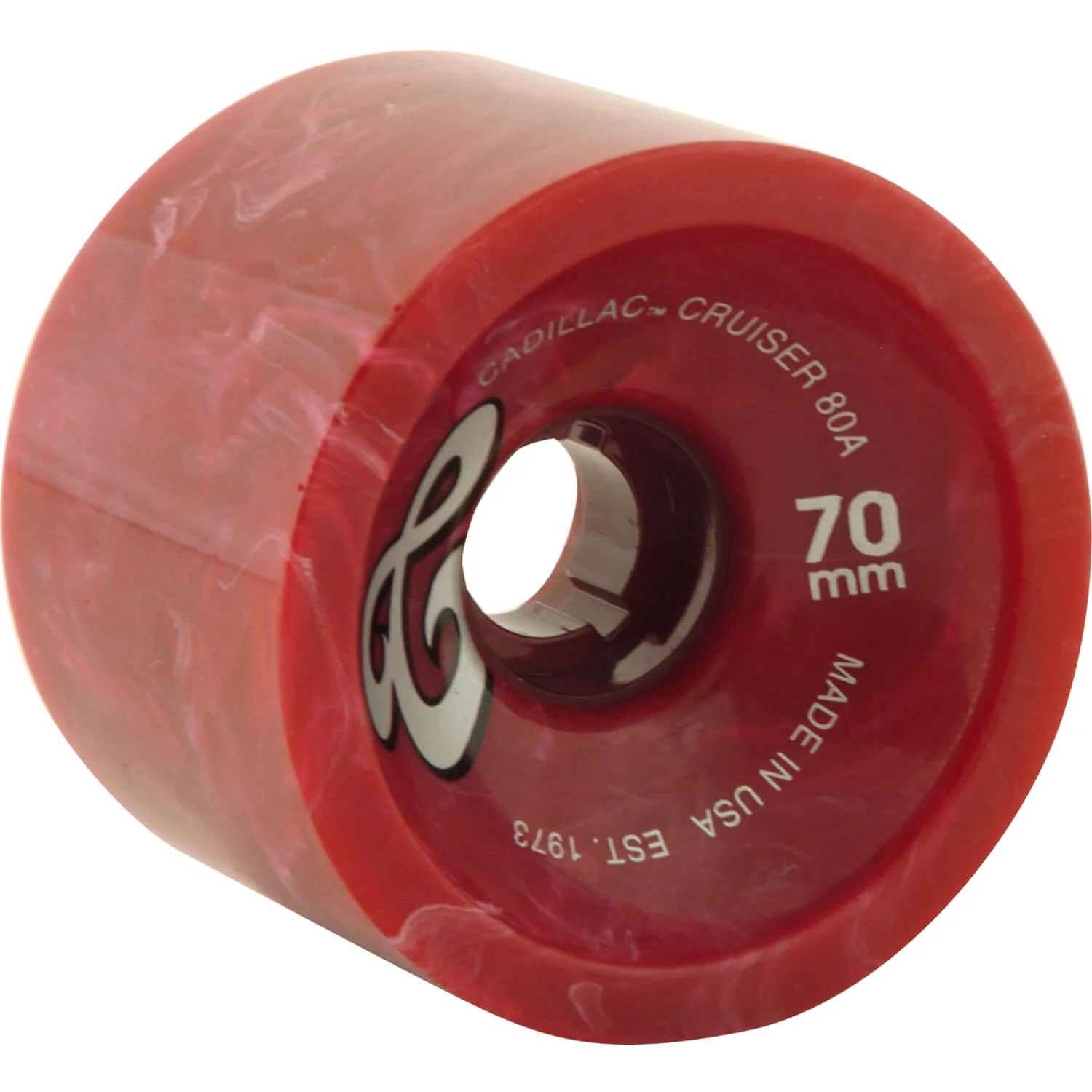 Cadillac Cruisers Lonboard Wheels 70mm 80a - Maroon Marble (Set of 4)