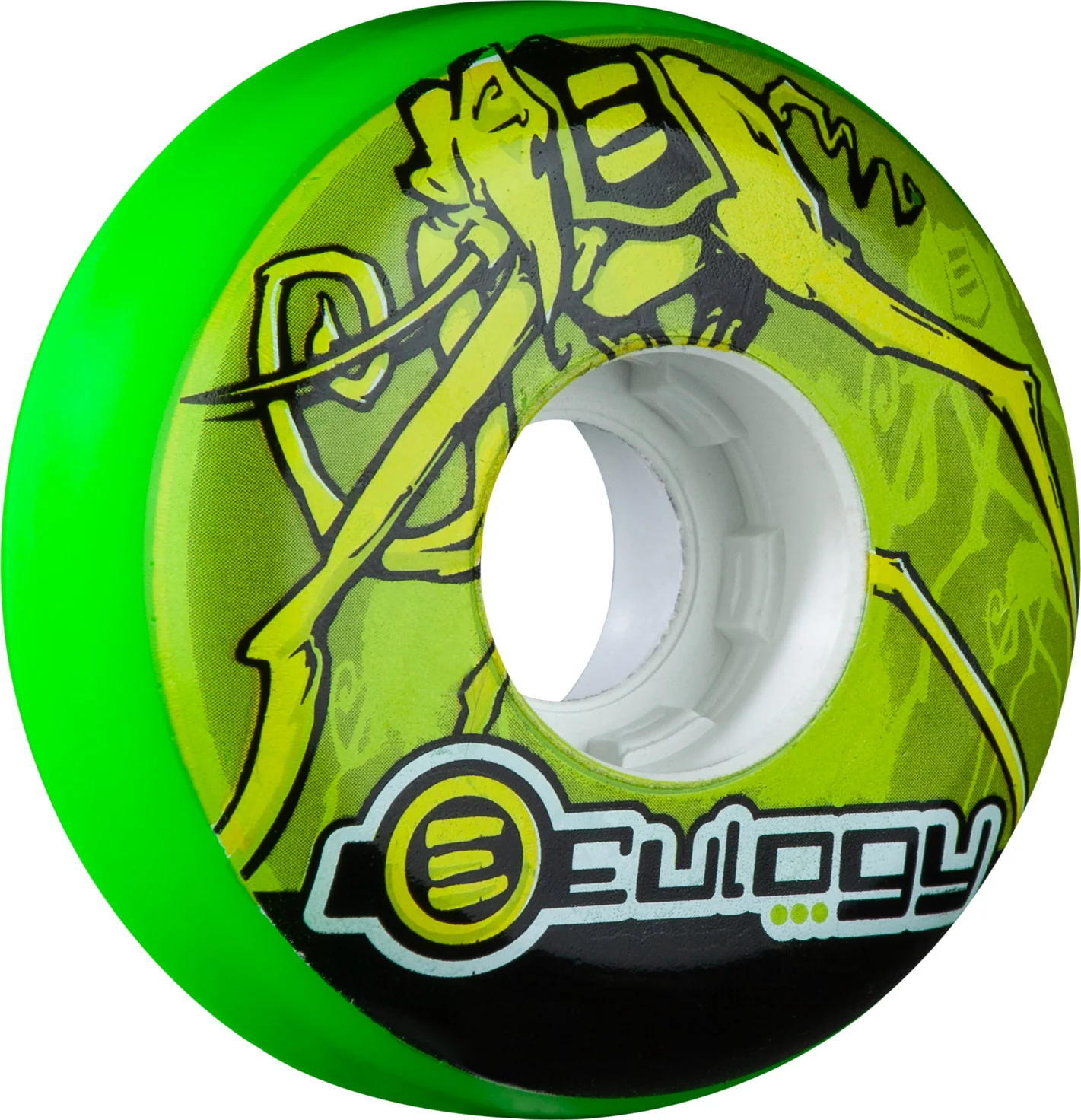 Eulogy Pro Eric Schrijn Retro Aggressive Inline Wheel 58mm 89A - Green (Set of 4)