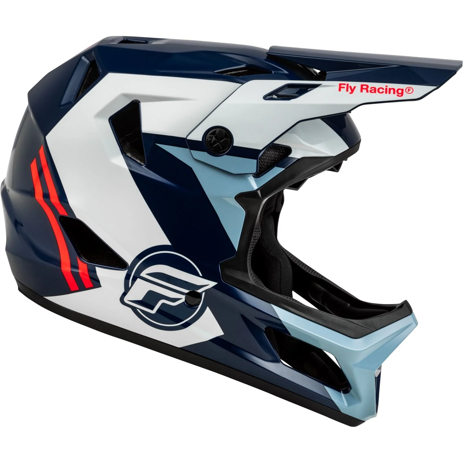 Fly Racing Rayce (2024) Full Face Helmet - Red/White/Blue - Image 4
