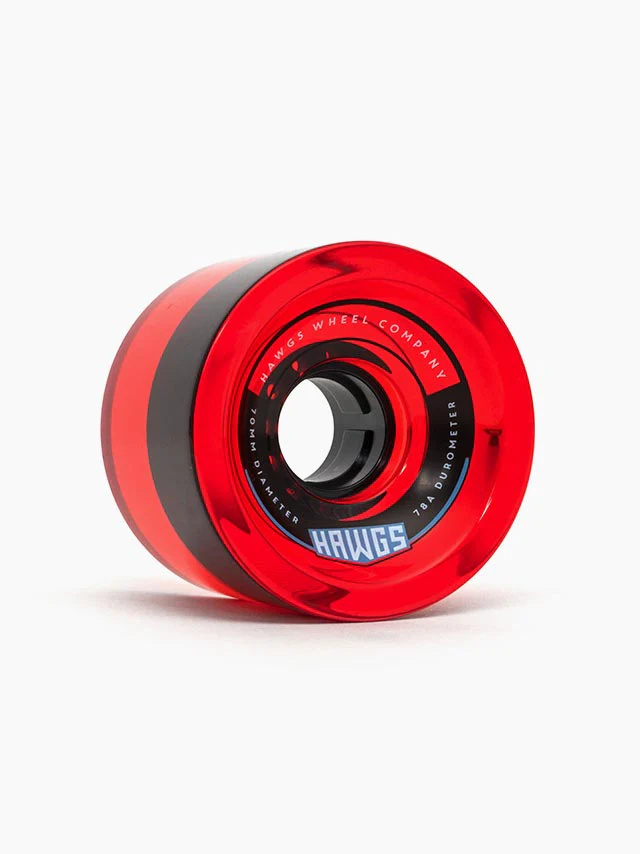 Hawgs 70's Wheels 70mm 78a - Clear Red (Set of 4)