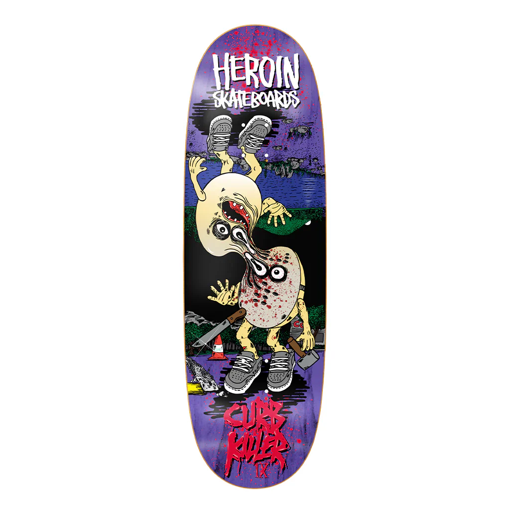 Heroin Curb Killer 9 Merged Skateboard Deck - 10"