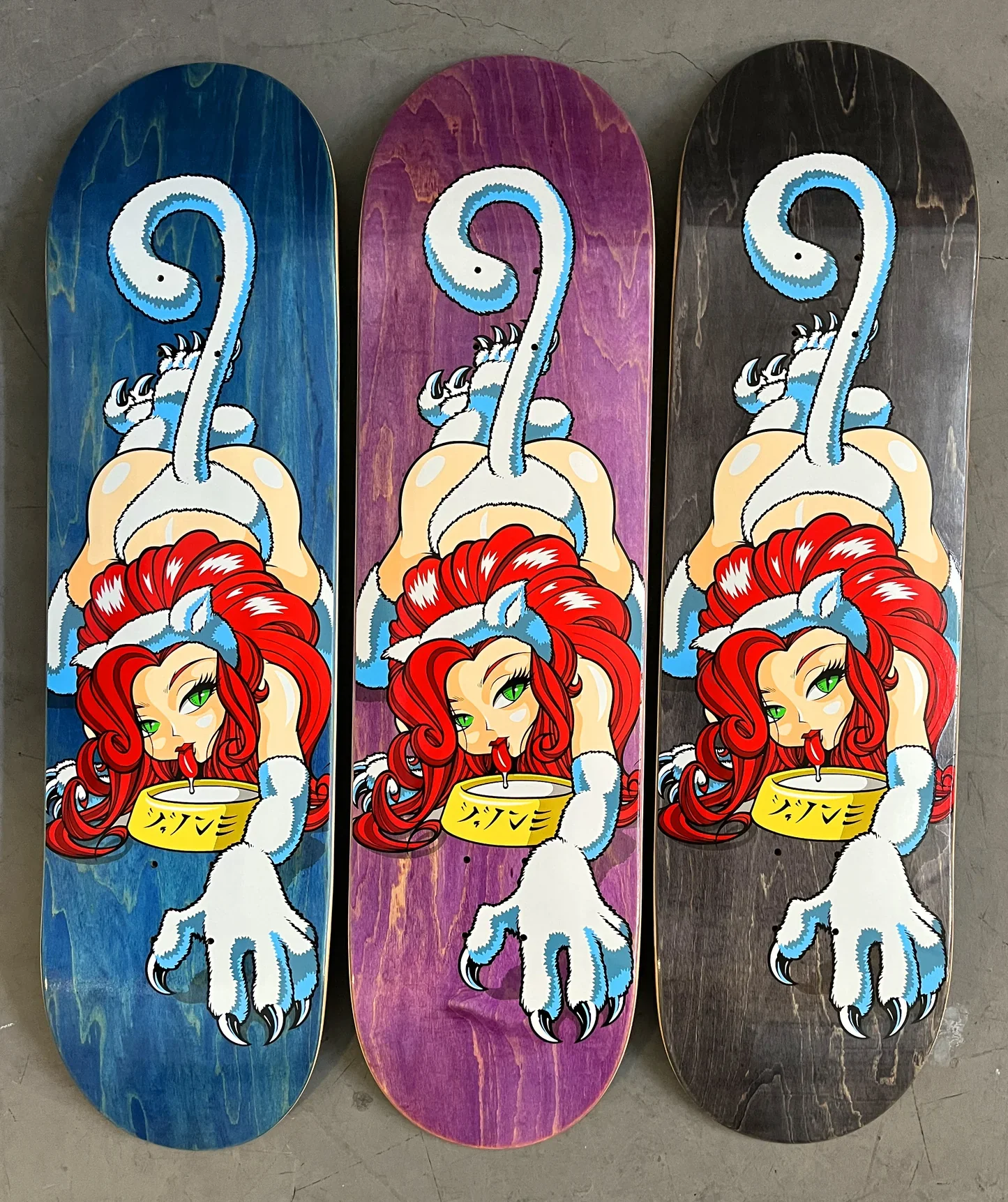 Hook-Ups Milky Cat Skateboard Deck - 8.25" Assorted - Image 2