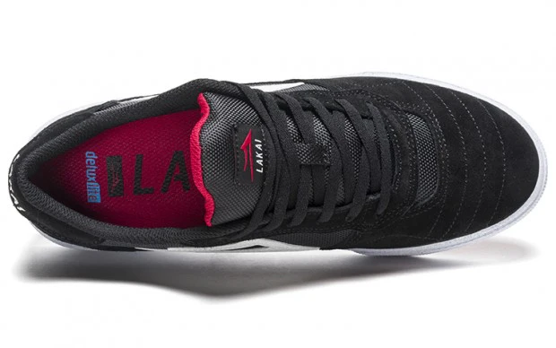 Lakai Shoes Cambridge - Black/White Suede - Image 2