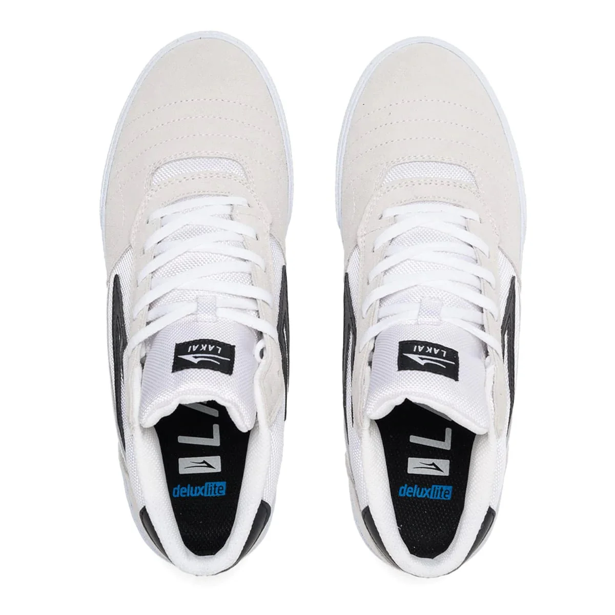 Lakai Shoes Cambridge Mid - White/Black Suede - Image 3