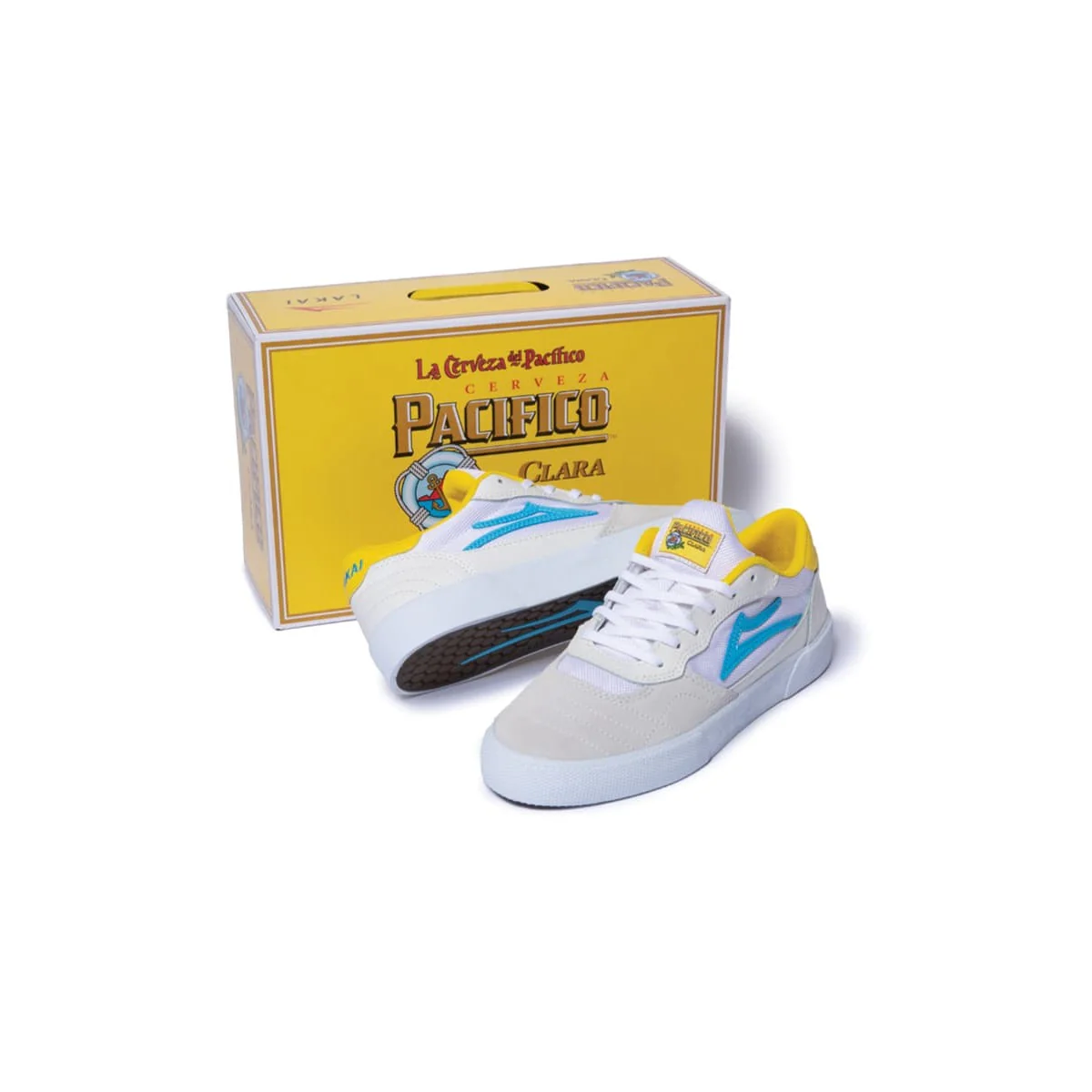 Lakai Shoes Cambridge SMU - White/Cyan Suede - Image 6