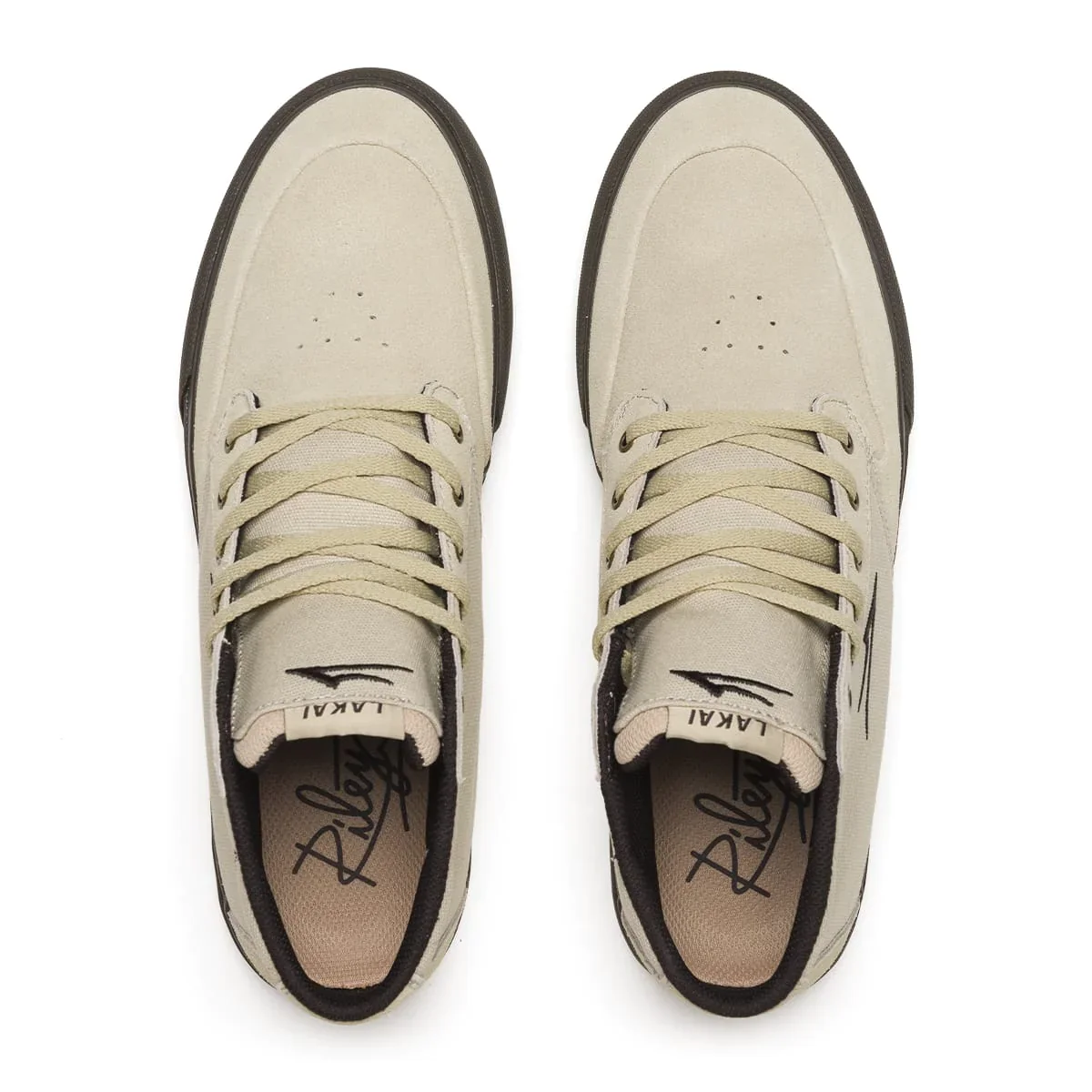Lakai Shoes Riley 3 High - Cream/Gum Suede - Image 3