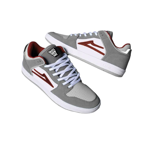 Lakai Shoes Telford Low SMU - Grey/Burgundy - Image 2