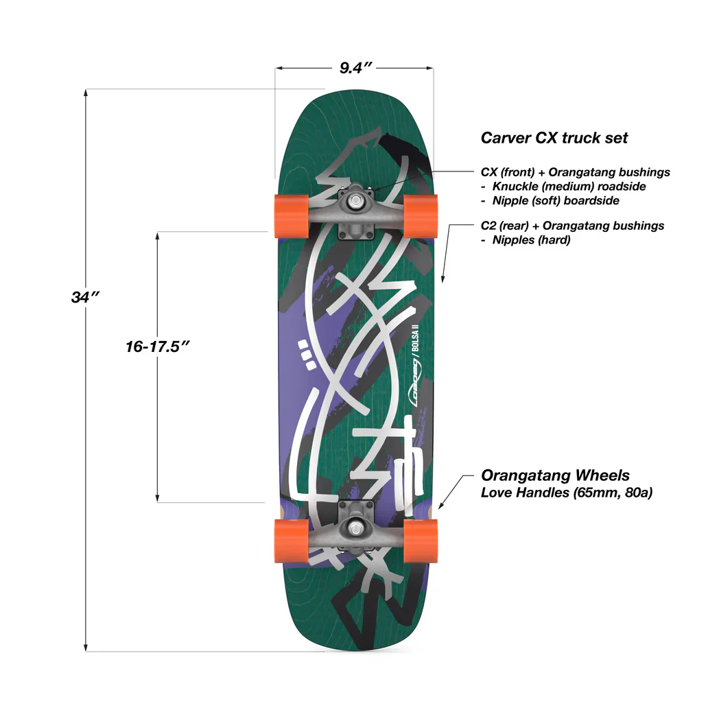 Loaded Bolsa II CX Surfskate Complete - Jazz - Image 3
