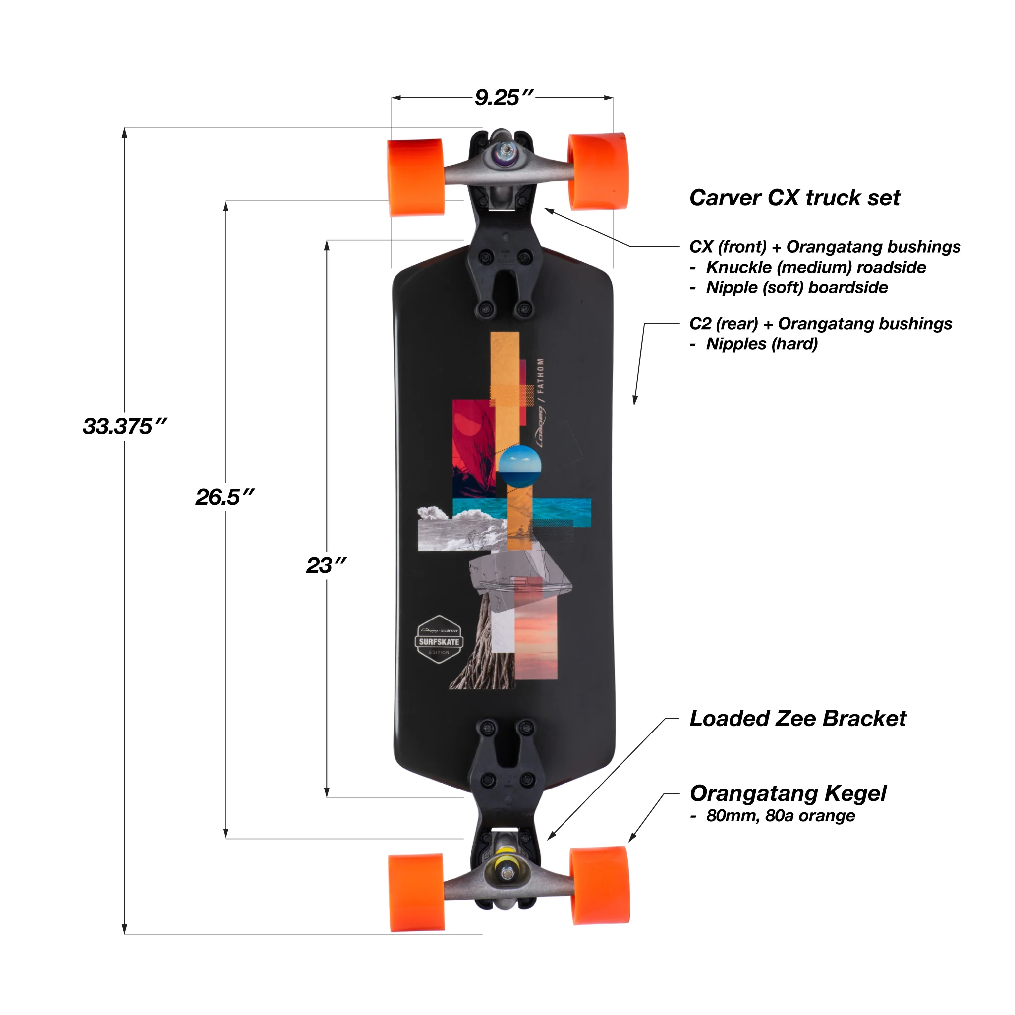 Loaded Fathom Drift Surfskate Complete - Image 3