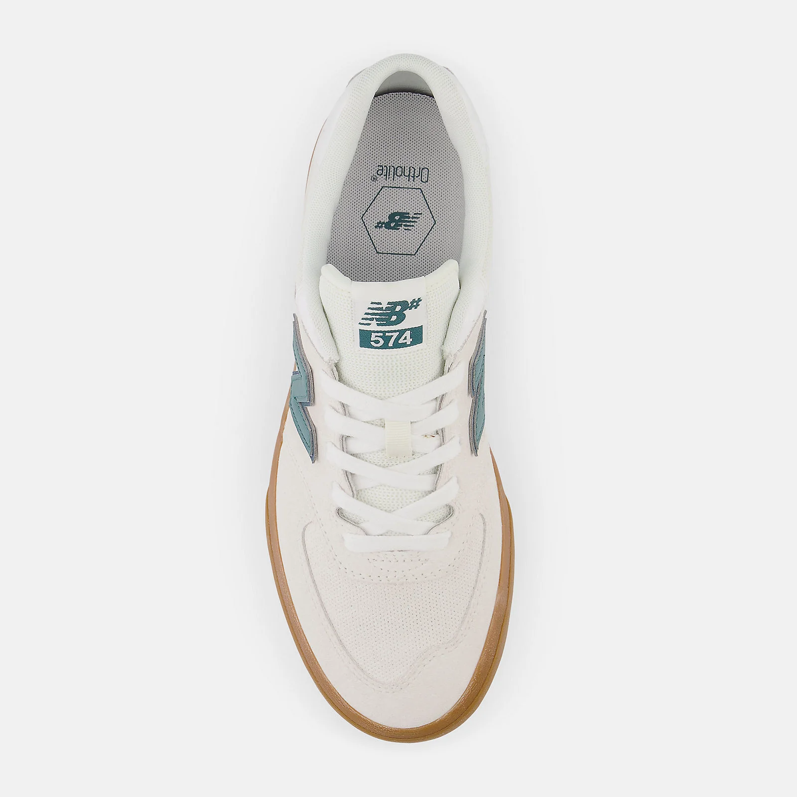 New Balance Shoes Numeric 574 Vulc - Sea Salt/Teal - Image 4