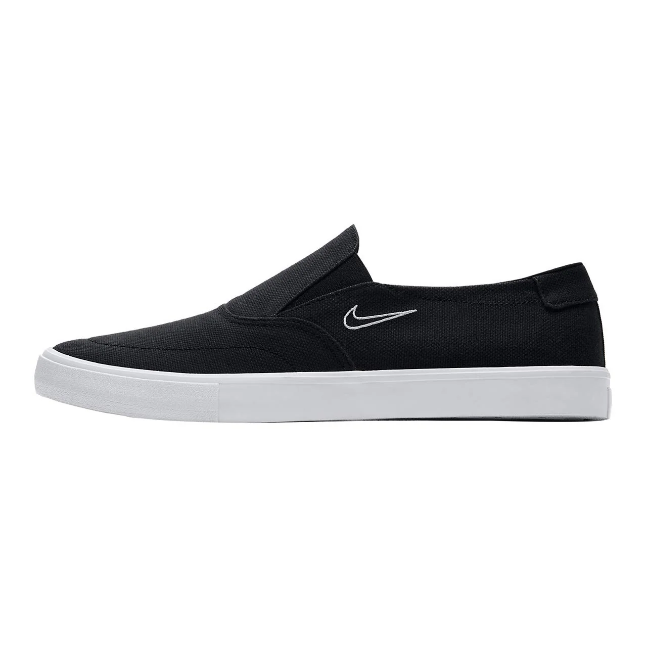 Nike Shoes Portmore II Solarsoft Slip Canvas - Black/Light Bone - Image 2