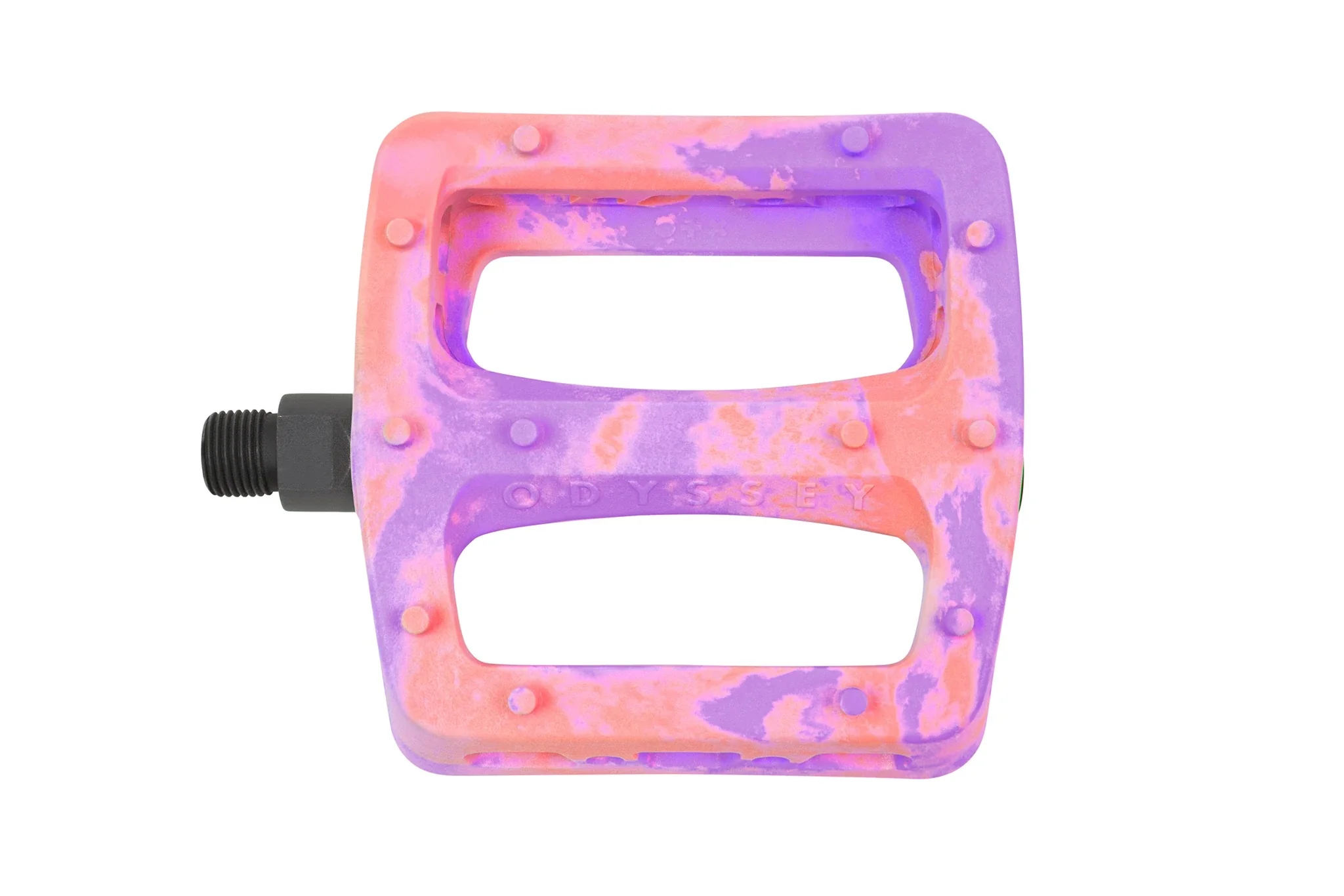 Odyssey BMX Twisted Pro PC Pedals - Purple/Bright Red Swirl
