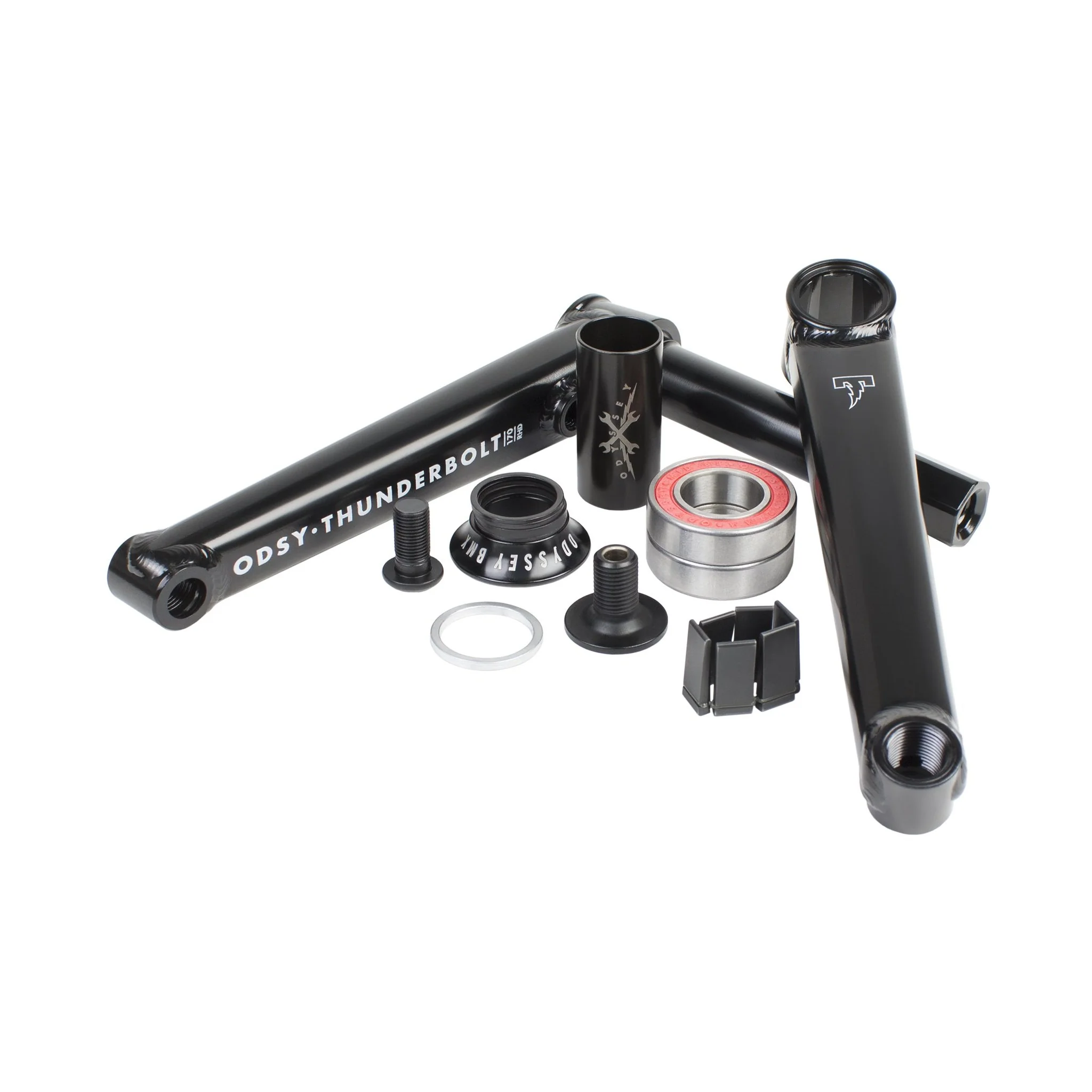 Odyssey BMX Thunderbolt+ Cranks 170mm RHD - Rust Proof Black