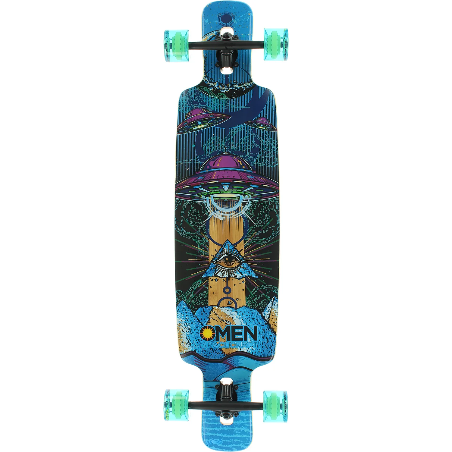 Omen UFO Surfcraft Drop Through Longboard Complete - 9.5"