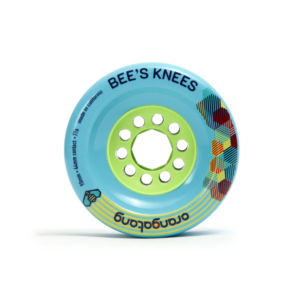 Orangatang Bee's Knees 90mm 77a Longboard Wheels - Blue (Set of 4) - Image 2