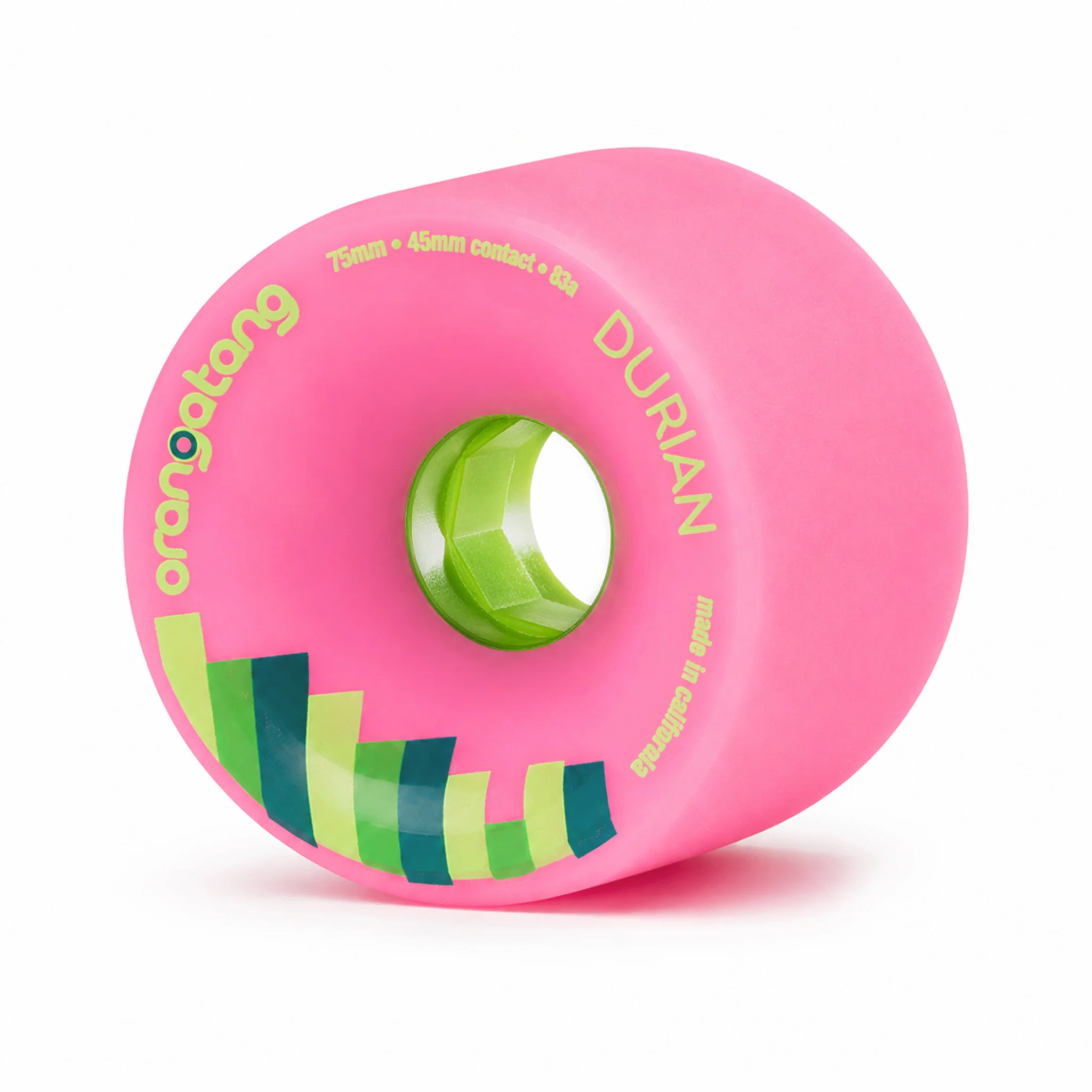 Orangatang Durian 75mm 83a Longboard Wheels - Pink (Set of 4)