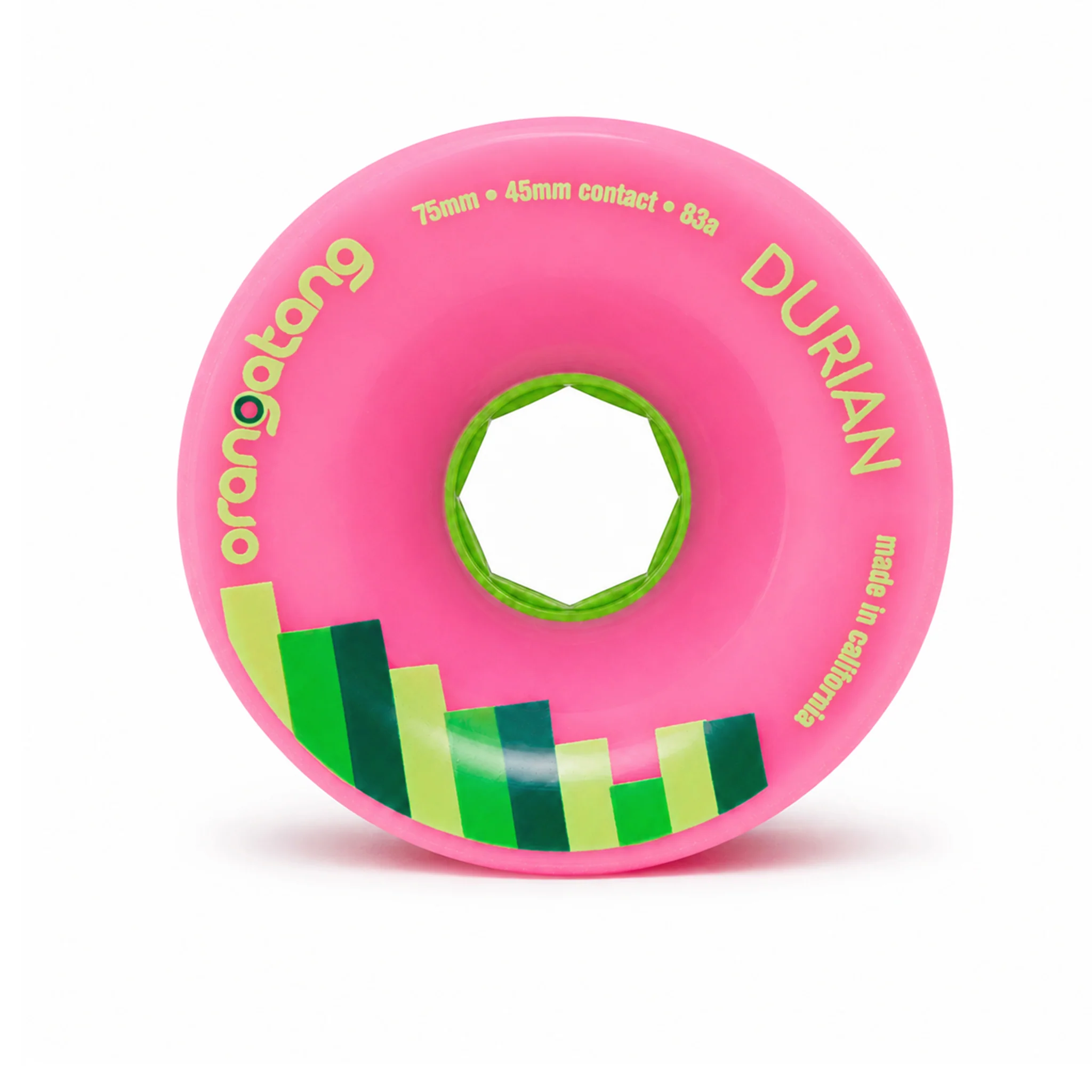 Orangatang Durian 75mm 83a Longboard Wheels - Pink (Set of 4) - Image 2