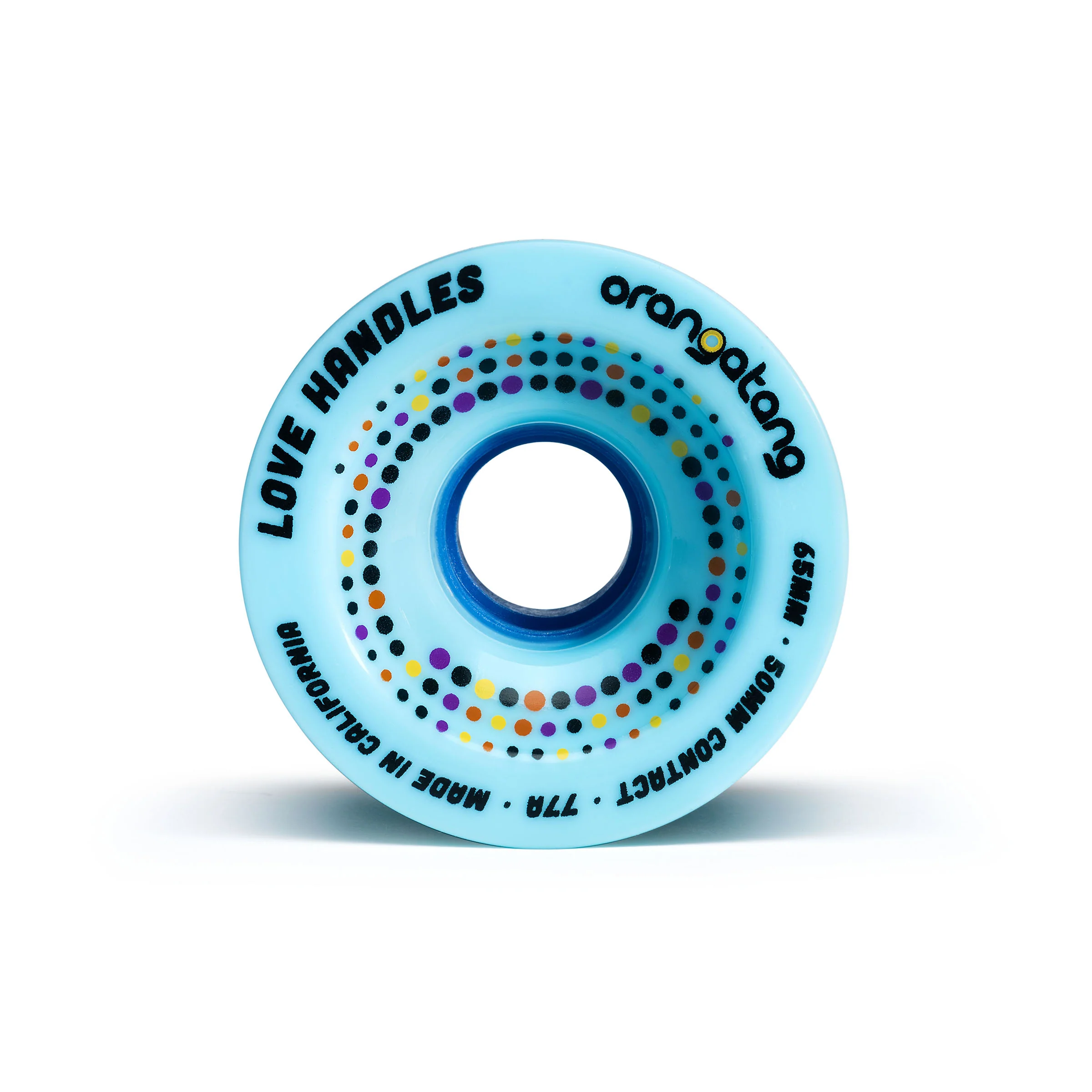 Orangatang Love Handles 65mm 77a Longboard Wheels - Blue (Set of 4) - Image 3