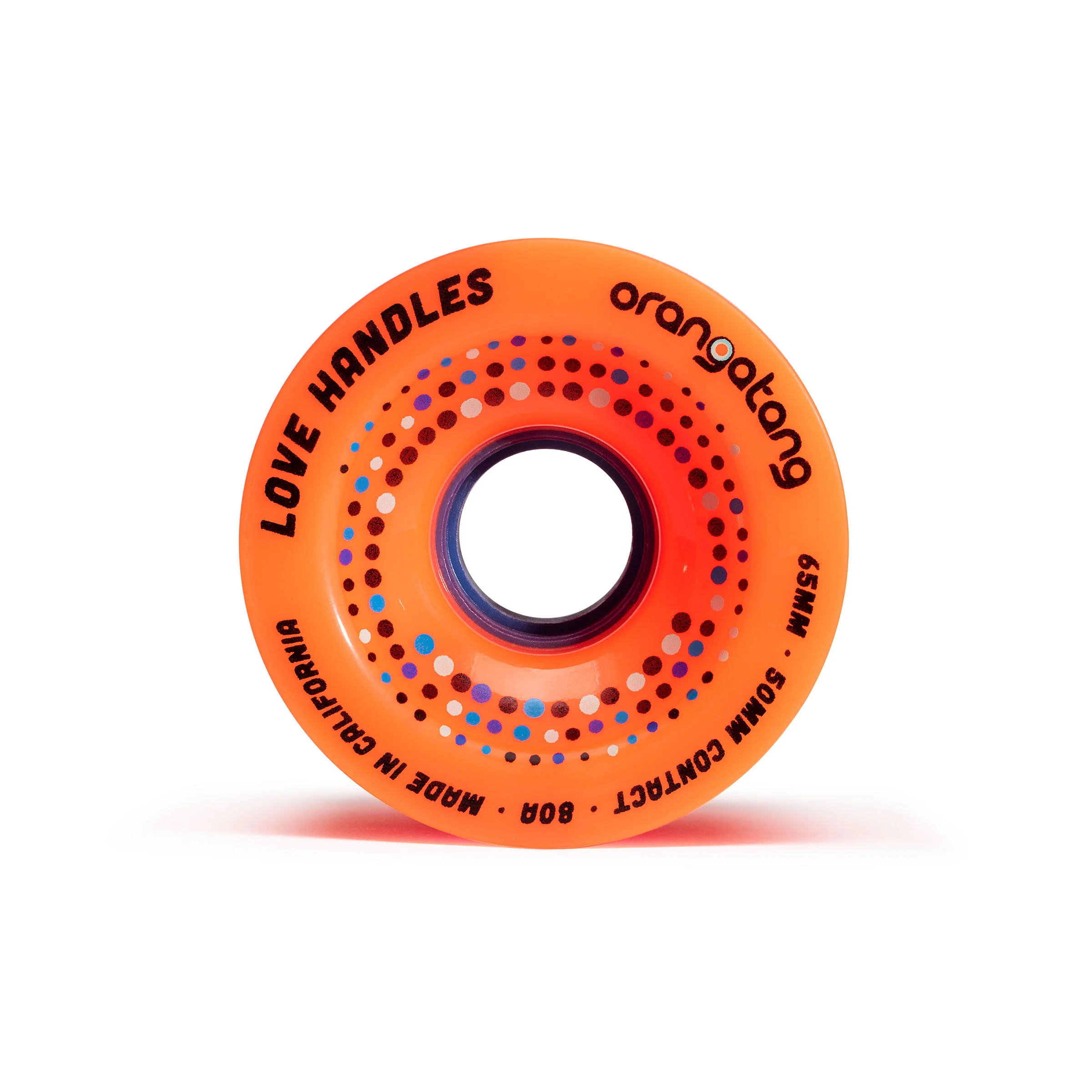 Orangatang Love Handles 65mm 80a Longboard Wheels - Orange (Set of 4) - Image 3