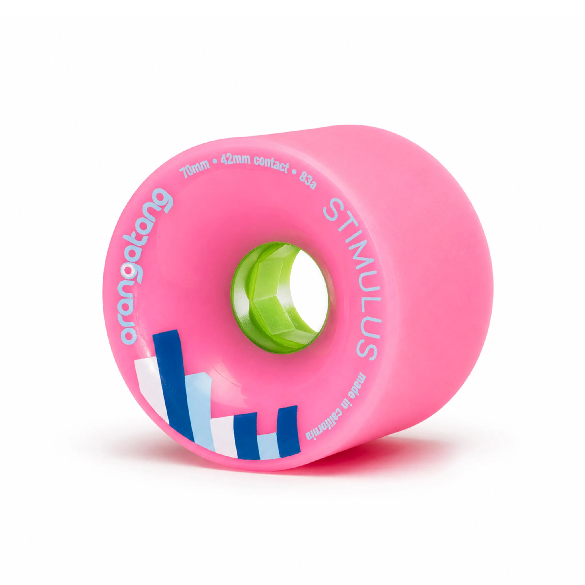 Orangatang Stimulus Longboard Wheels 70mm 83a - Pink (Set of 4)
