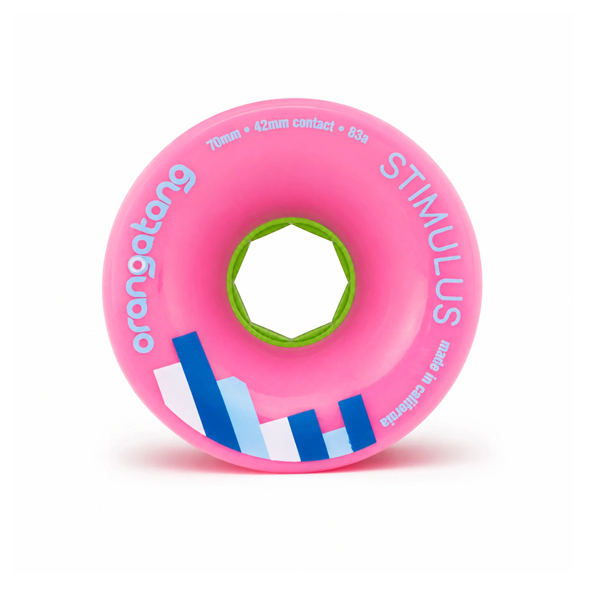 Orangatang Stimulus Longboard Wheels 70mm 83a - Pink (Set of 4) - Image 3