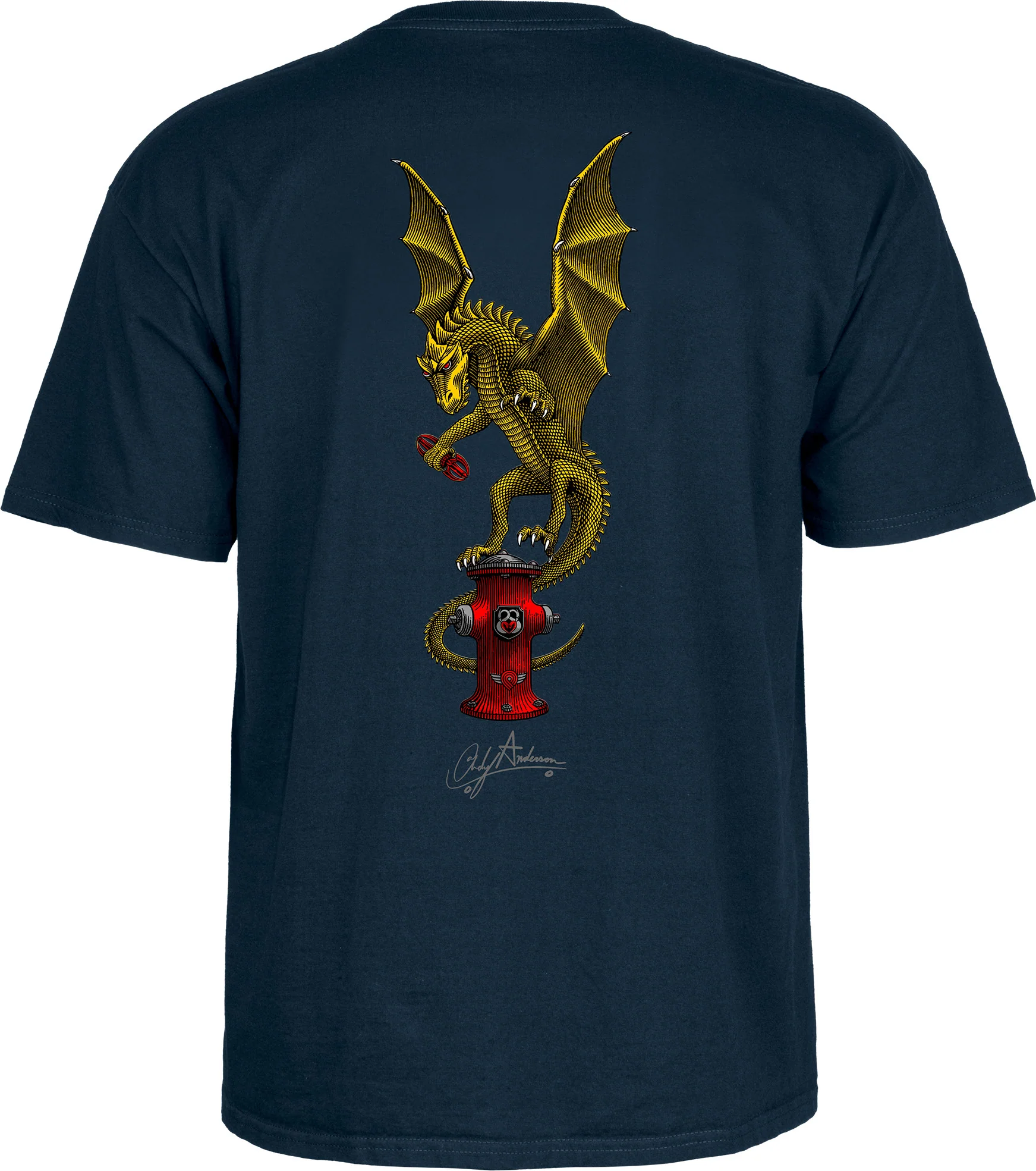 Powell Peralta Andy Anderson Vajra T-shirt - Navy - Image 2