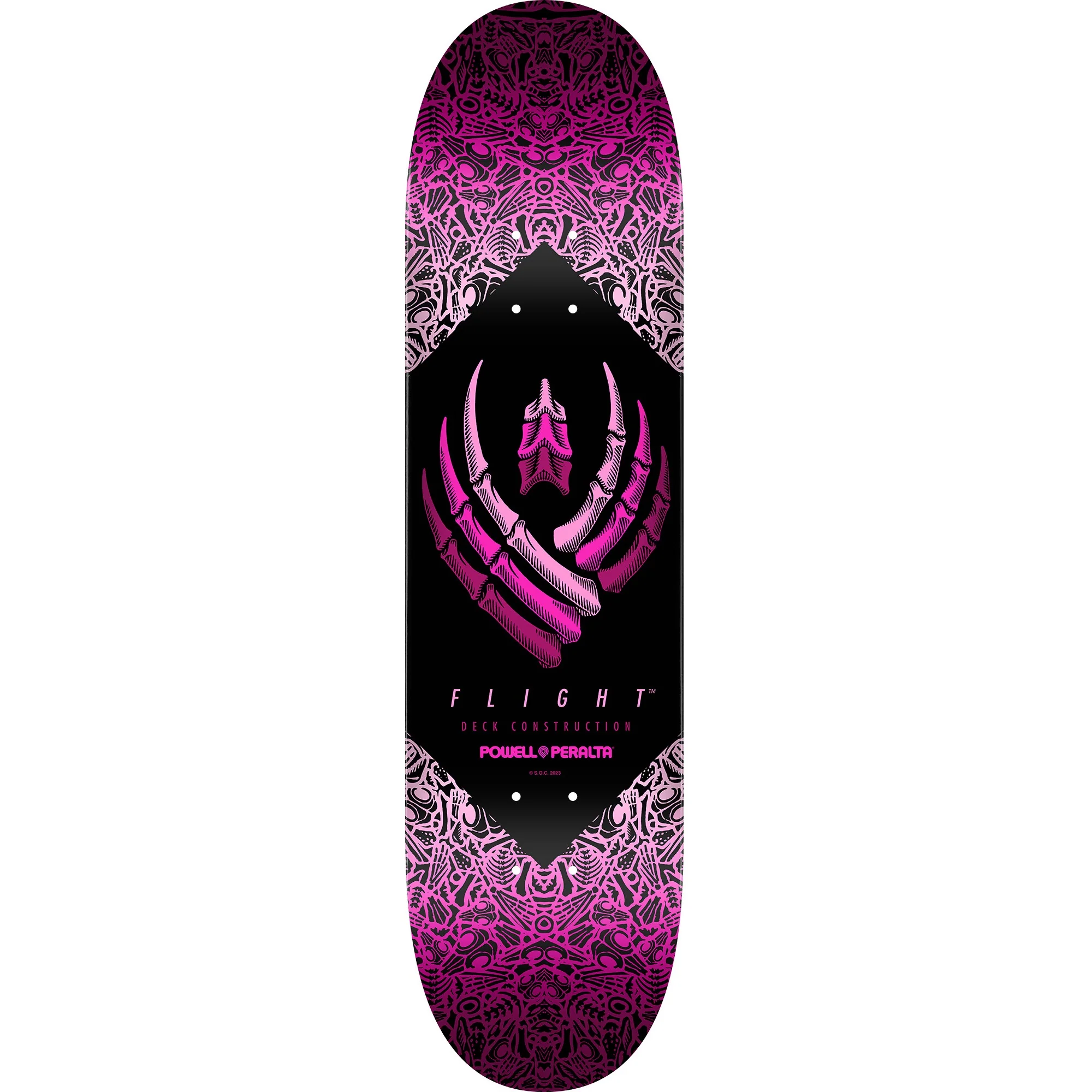 Powell Peralta Bones Flight Skateboard Deck - 8.0″ Pink