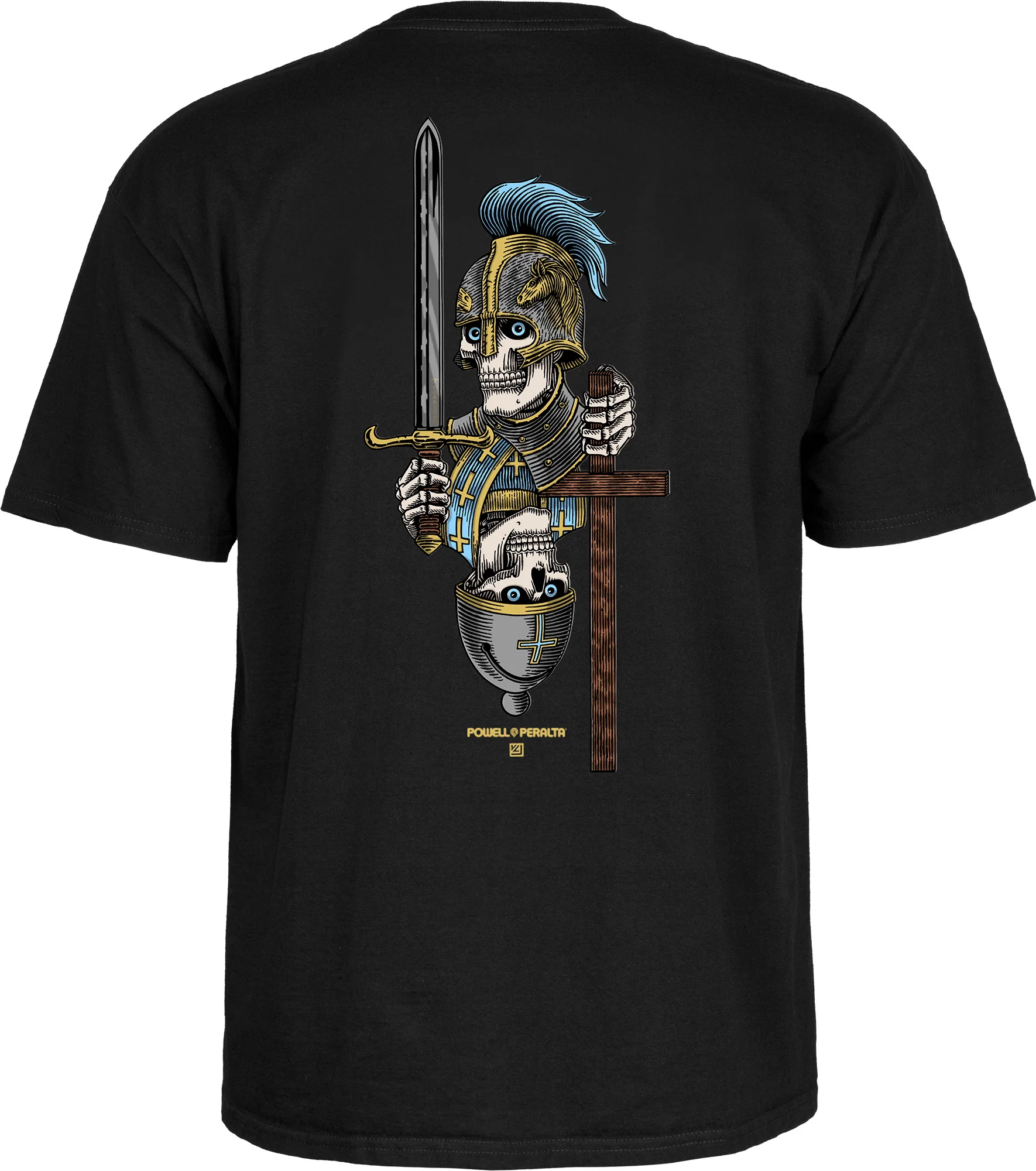 Powell Peralta Dan Corrigan Chess Skulls T-Shirt - Black - Image 3