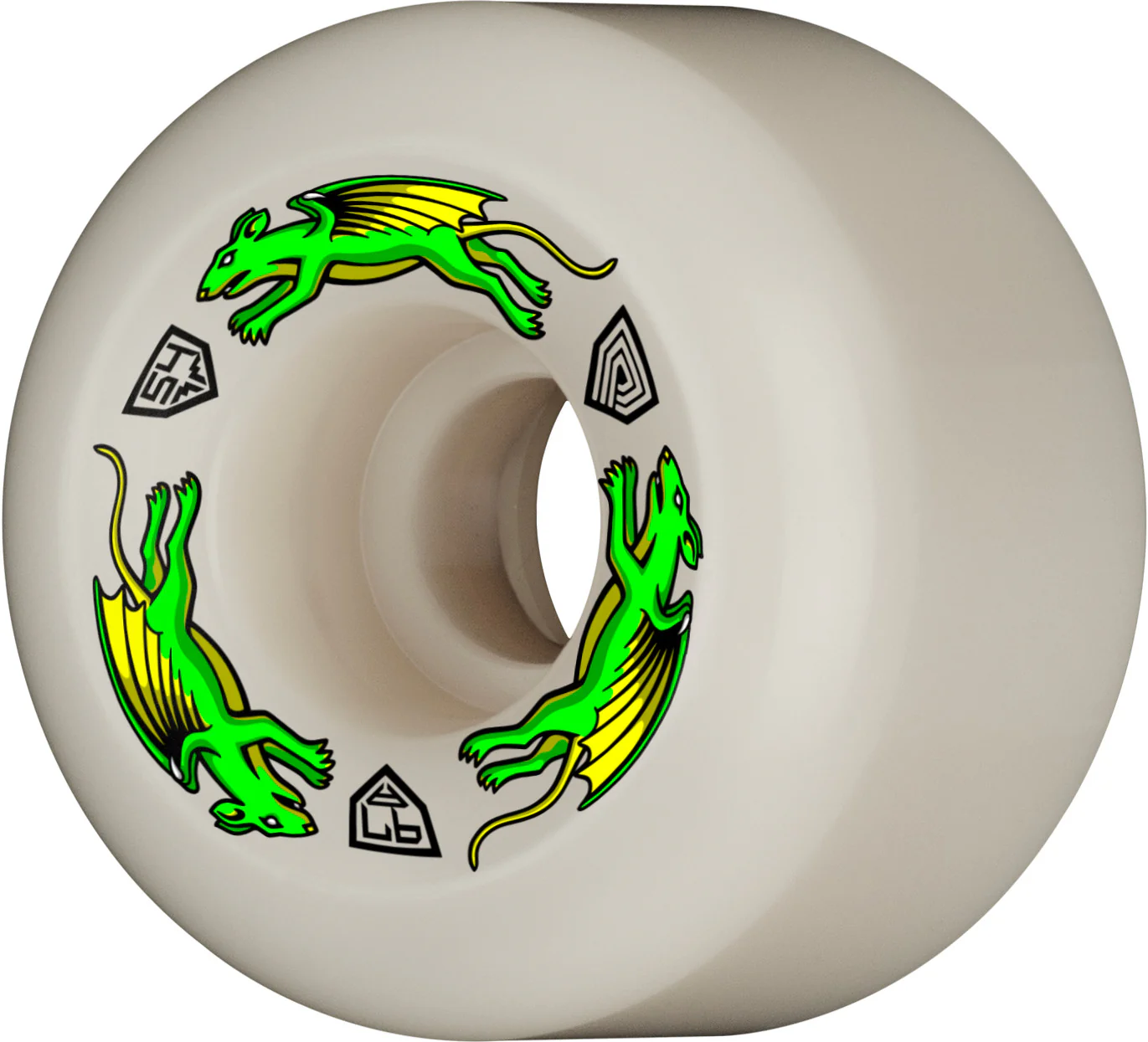 Powell Peralta Dragon Formula Nano Rats Wheels 54x39mm 97A - Off White (Set of 4)