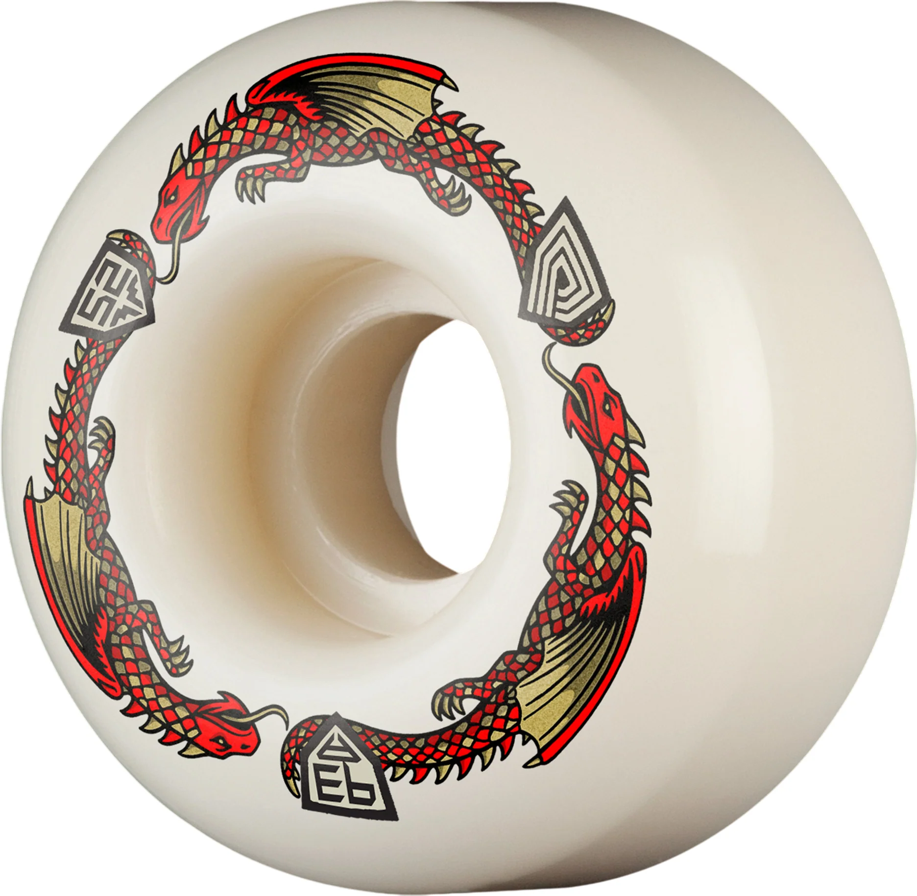 Powell Peralta Dragons Formula V1 Symmetrical Shape Wheels 52x31mm 93A - Off White (Set of 4)