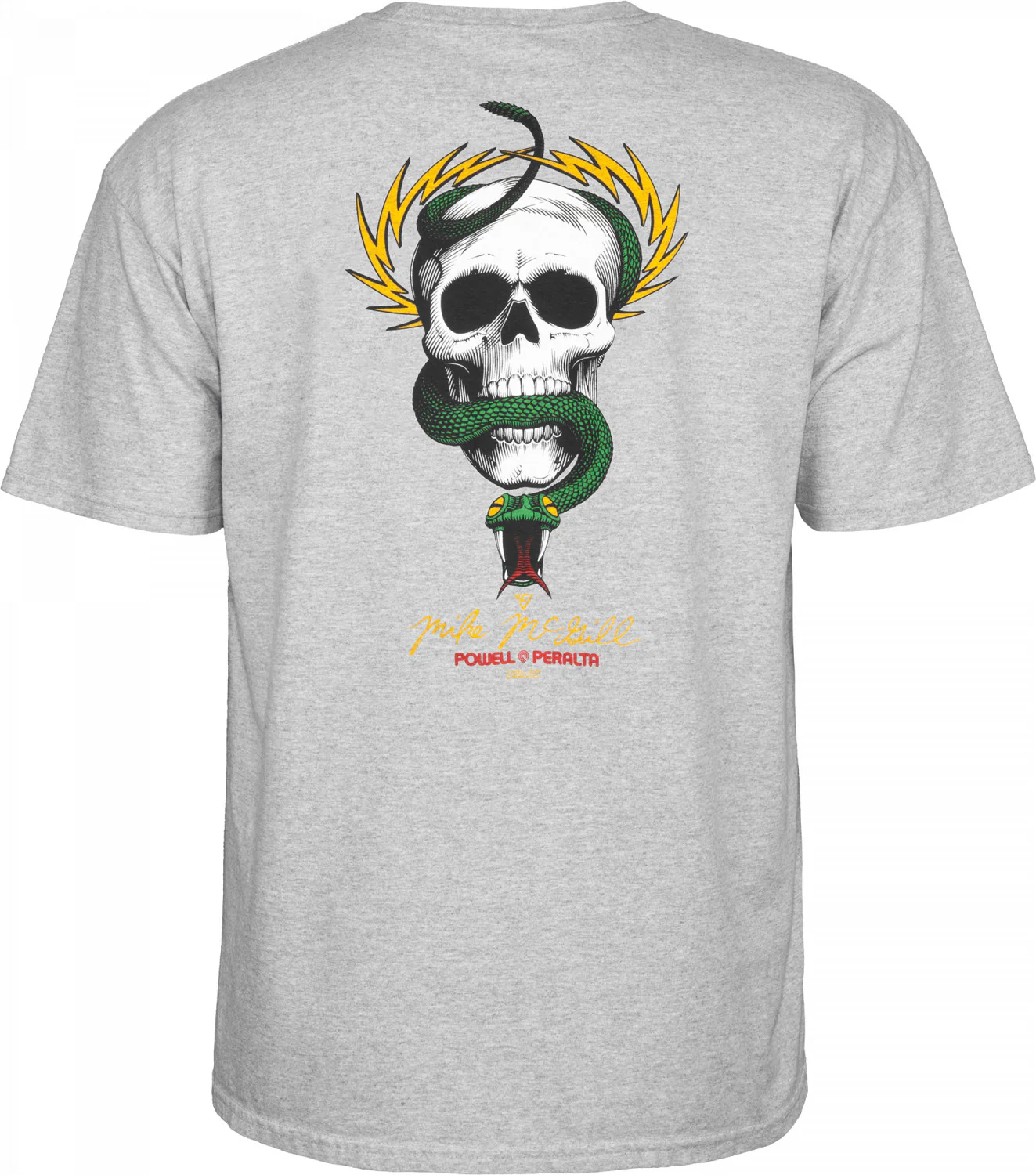 Powell Peralta Mike McGill Skull & Snake T-shirt - Gray - Image 2