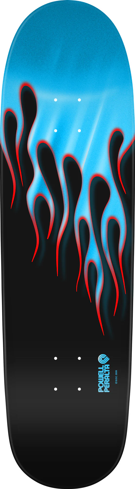 Powell Peralta OG Hot Rod Flames Reissue Deck - 9.375" Light Blue Foil **PRE-ORDER**