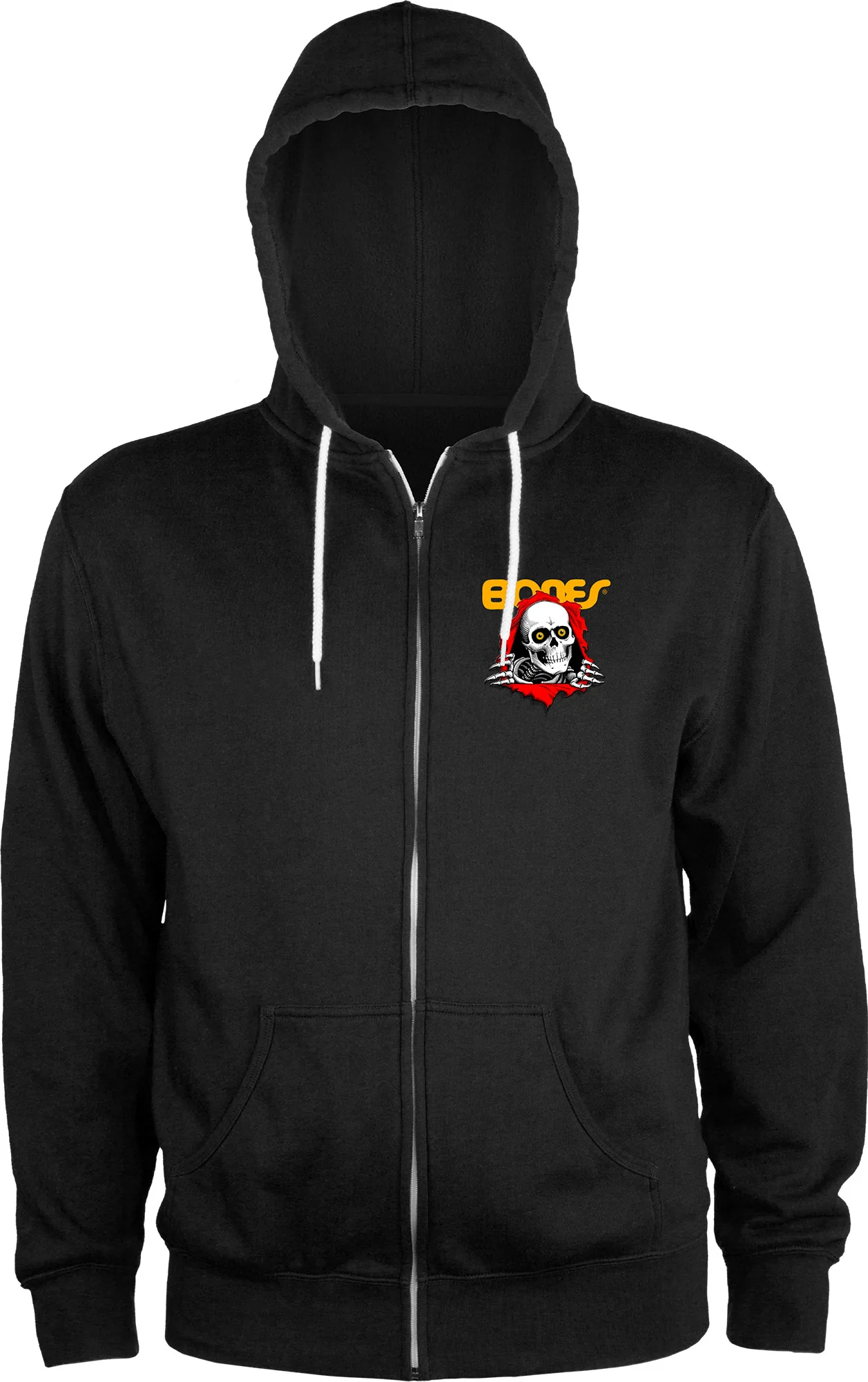 Powell Peralta Ripper Lightweight Zip Hoodie - Black - Image 2