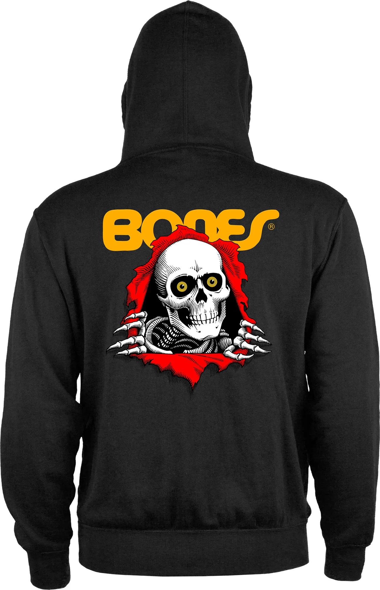 Powell Peralta Ripper Lightweight Zip Hoodie - Black - Image 3