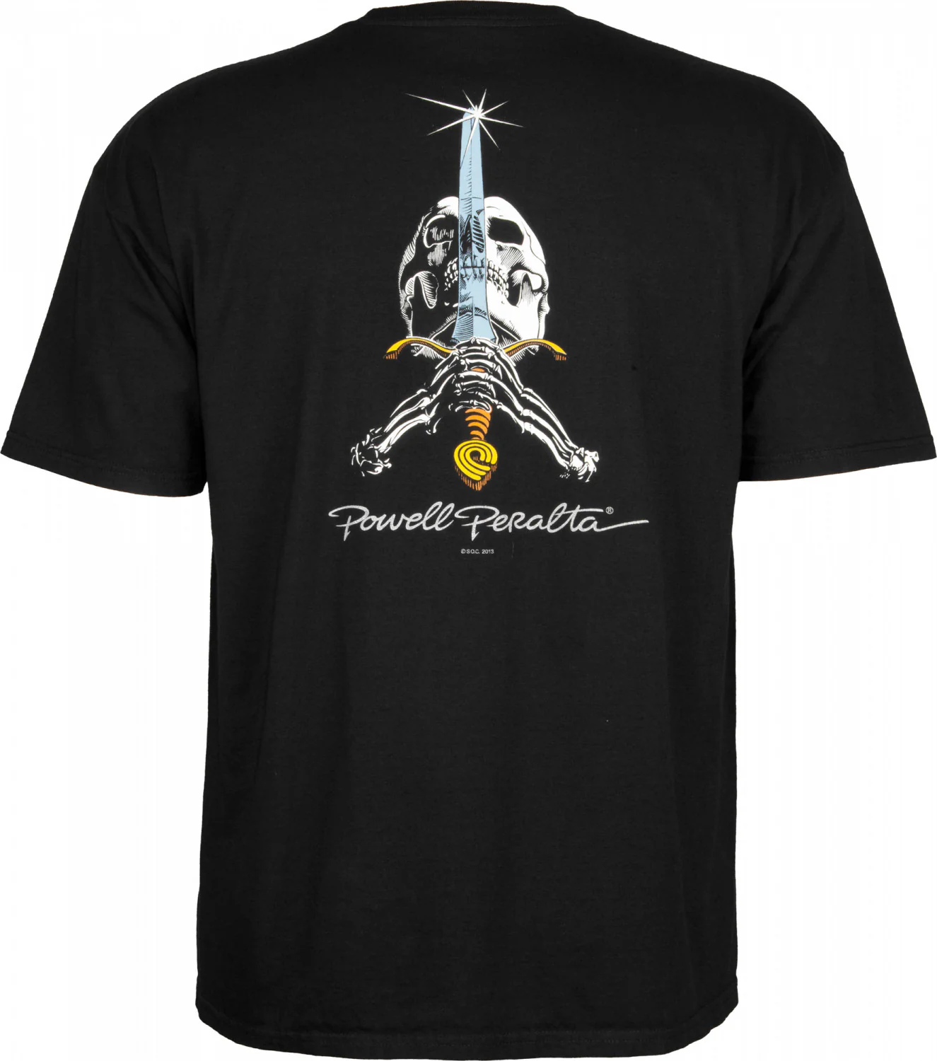 Powell Peralta Skull & Sword T-shirt - Black - Image 3