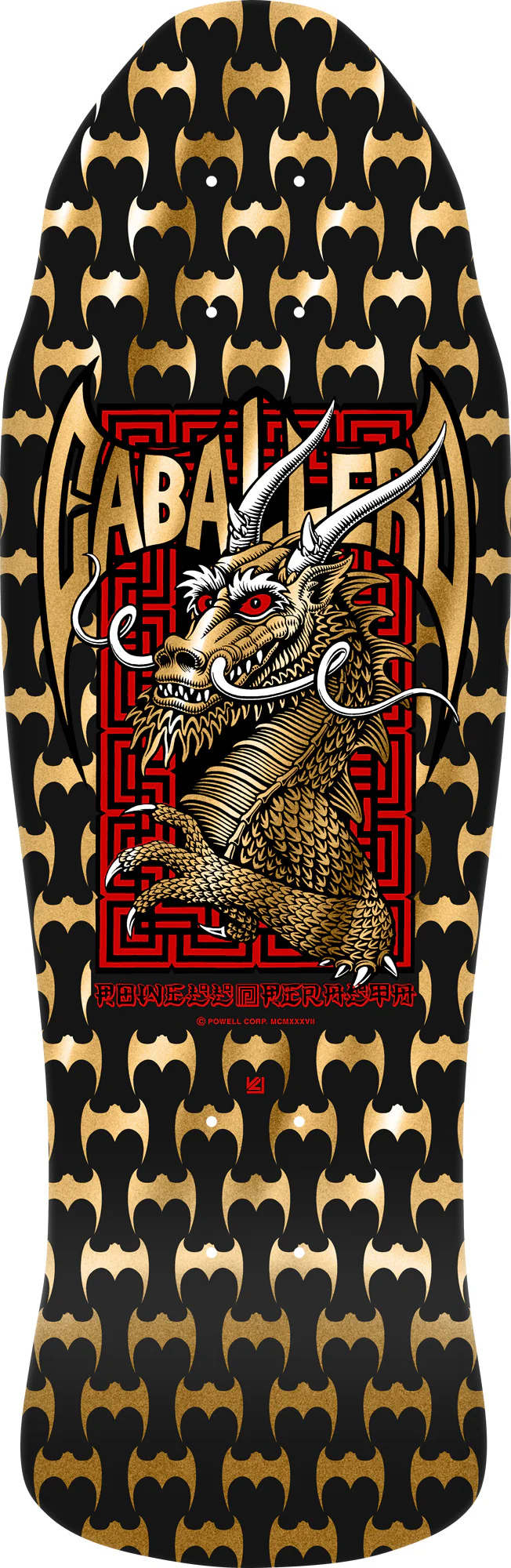 Powell Peralta Steve Caballero Street Reissue Deck 9.625″ Black/Gold Foil
