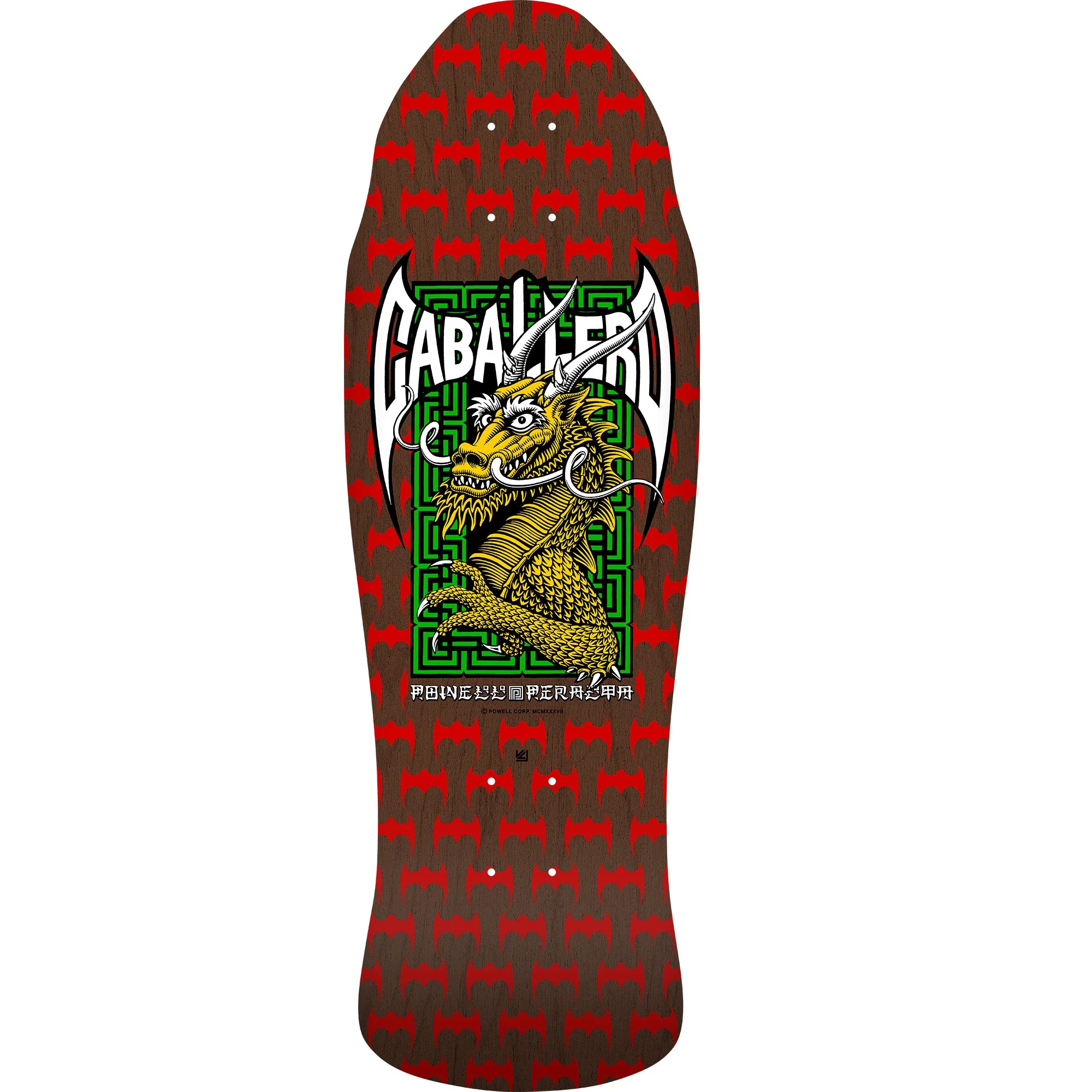 Powell Peralta Steve Caballero Street Reissue Skateboard Deck 9.625″ Red/Brown