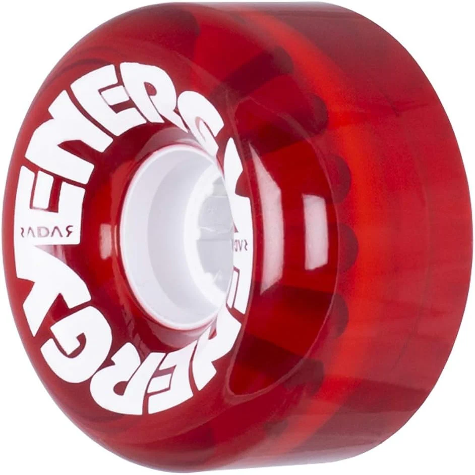 Radar Energy Roller Skate Wheels 65mm 78a - Clear Red (4 Pack) - Image 2
