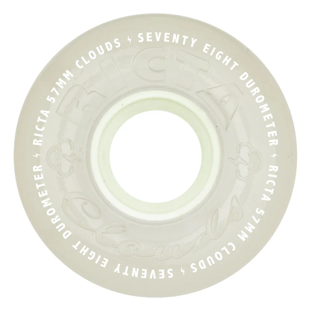 Ricta Clouds Wheels 57mm 78a - Aqua Glow In The Dark (Set) - Image 2