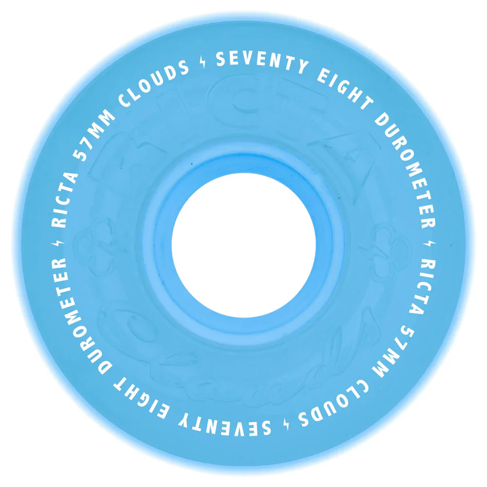 Ricta Clouds Wheels 57mm 78a - Aqua Glow In The Dark (Set) - Image 3
