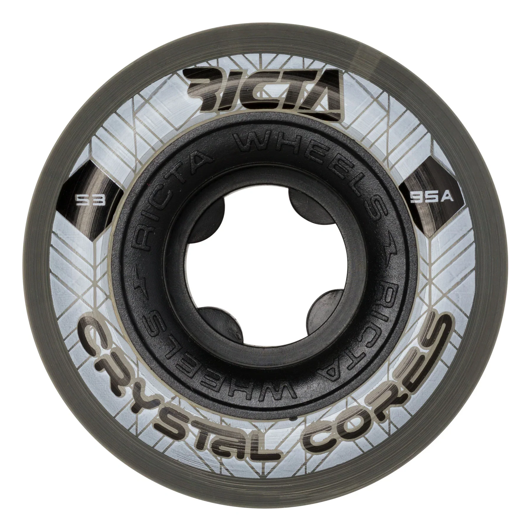 Ricta Crystal Core Wheels 53mm 99a- Black/Clear (Set)